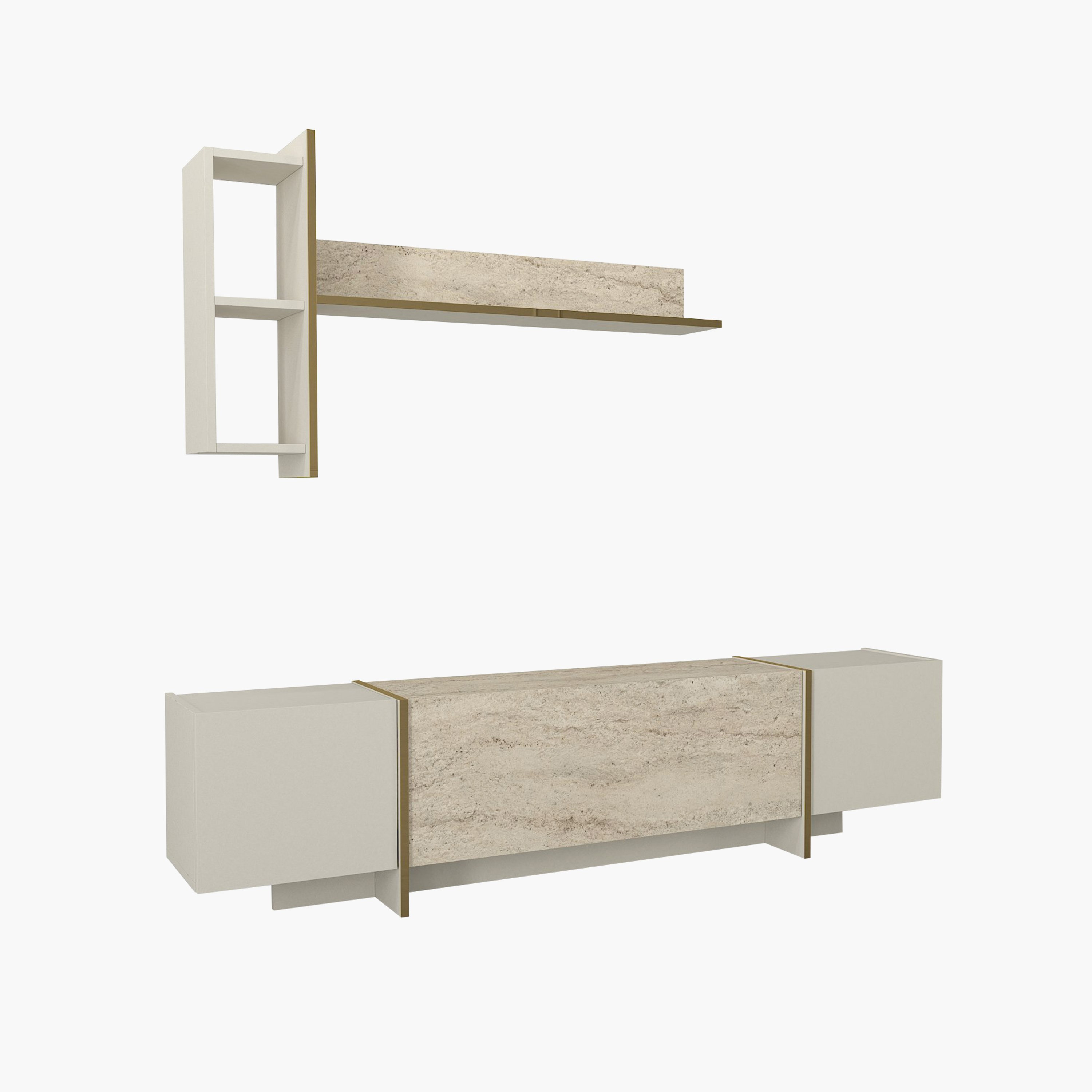 Modulix Veyron 1.8 Meter 2-Door TV Unit with Wall Mounted Shelf for TVs upto 70 inches-hbxlivingroom-mediaunitsandstorage-tvunits-image-7