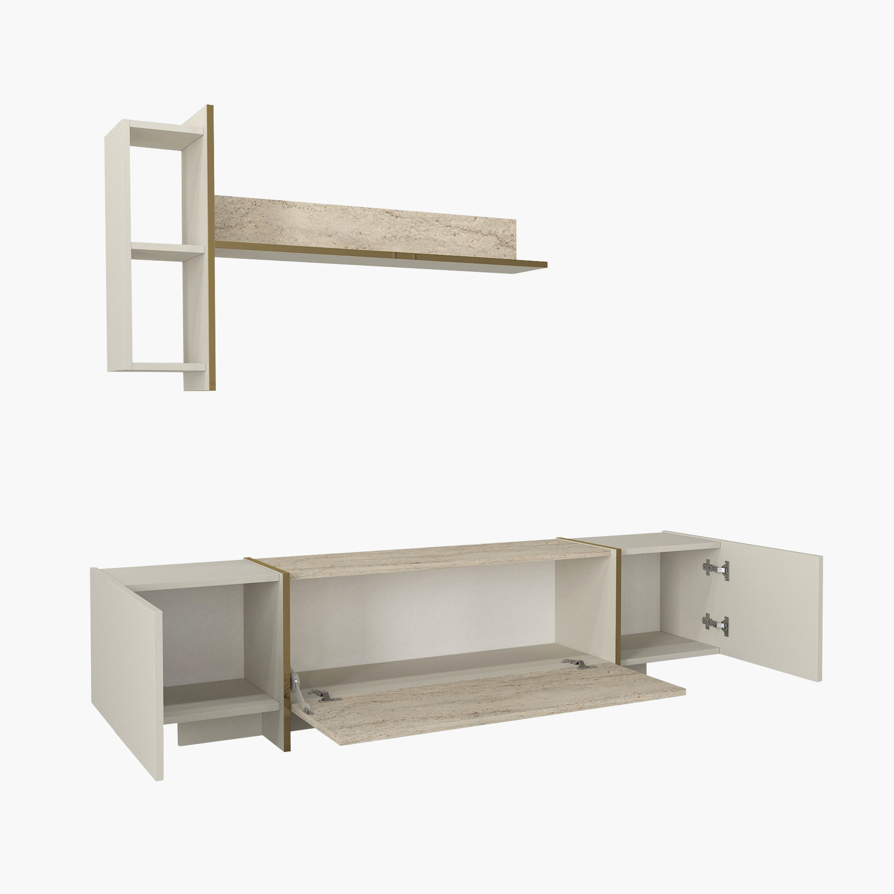 Modulix Veyron 1.8 Meter 2-Door TV Unit with Wall Mounted Shelf for TVs upto 70 inches-hbxlivingroom-mediaunitsandstorage-tvunits-image-8