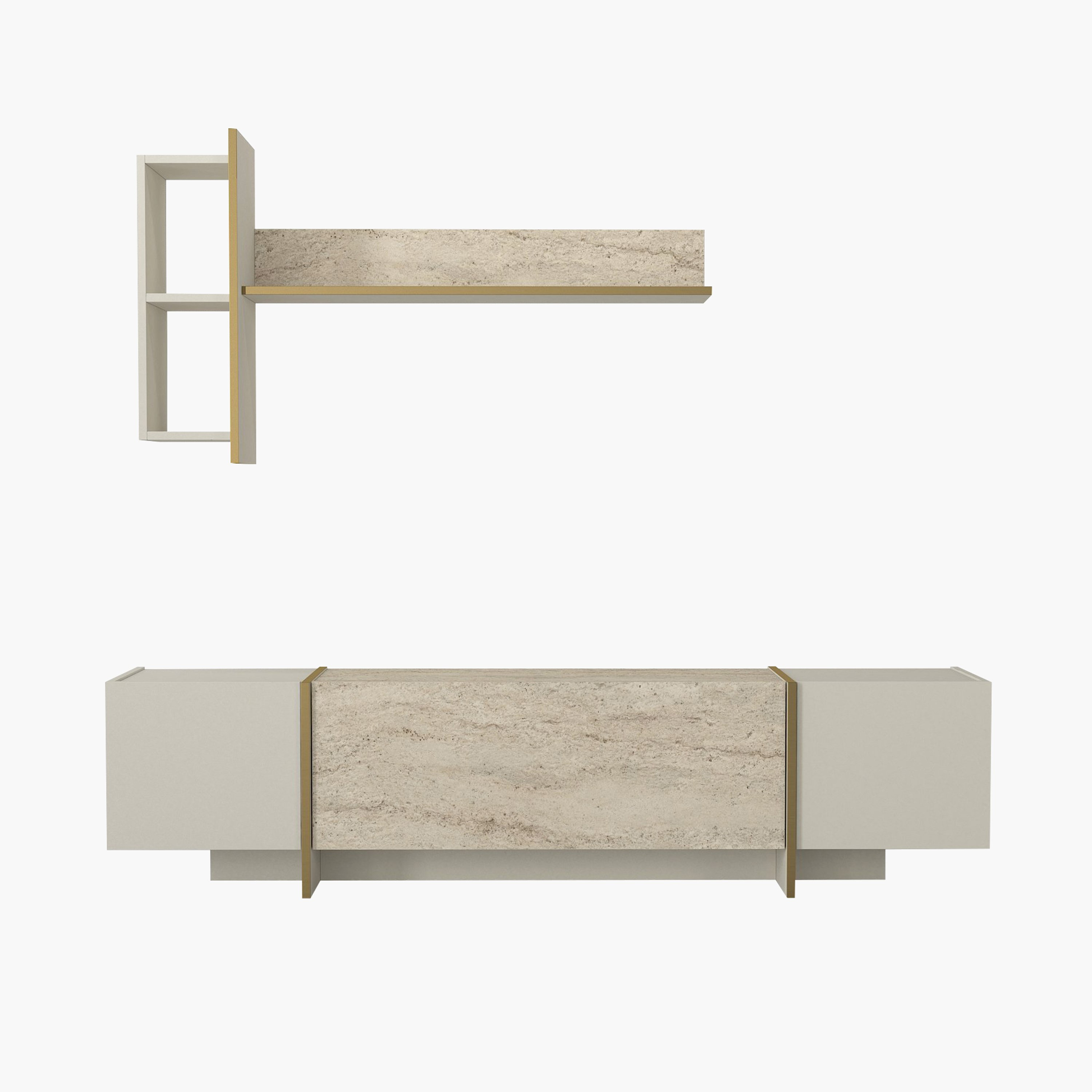 Modulix Veyron 1.8 Meter 2-Door TV Unit with Wall Mounted Shelf for TVs upto 70 inches-hbxlivingroom-mediaunitsandstorage-tvunits-image-9
