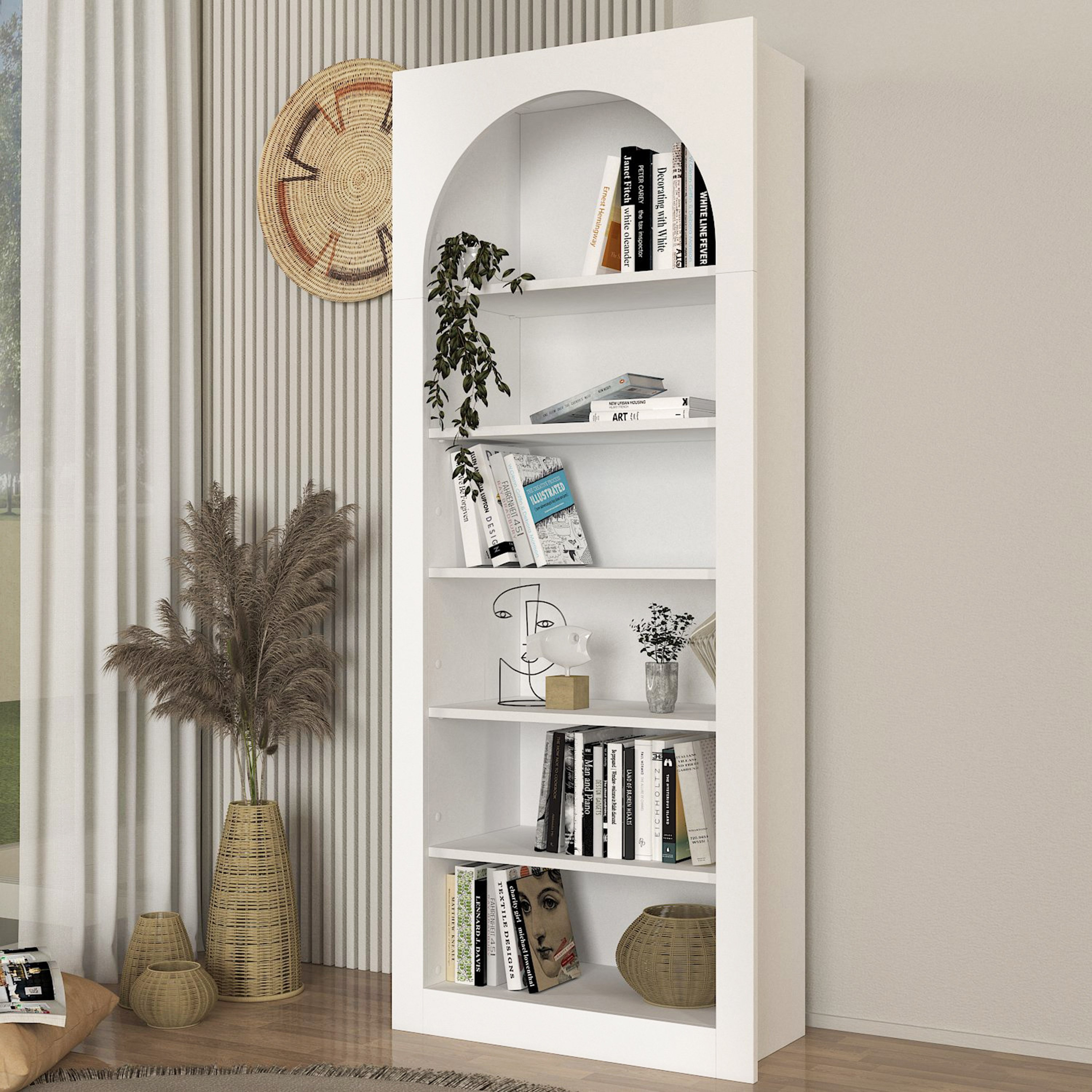 خزانة كتب طويلة 5 مستويات من مودوليكس كلاود-hbxfurniture-office-bookcases-image-1