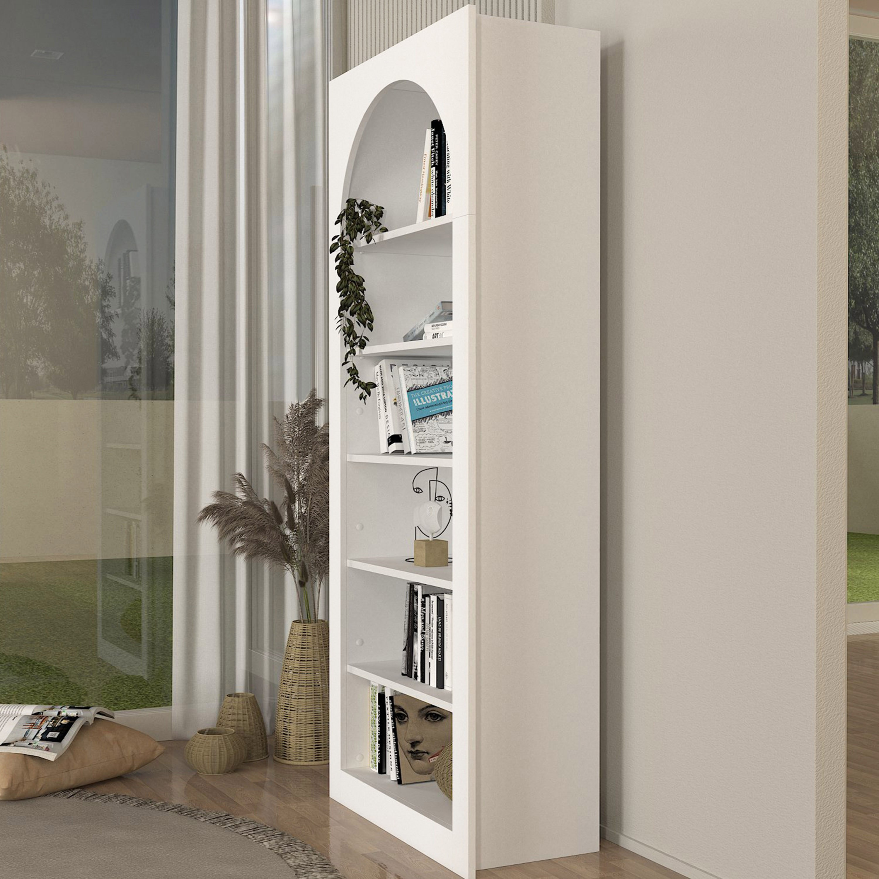 خزانة كتب طويلة 5 مستويات من مودوليكس كلاود-hbxfurniture-office-bookcases-image-4