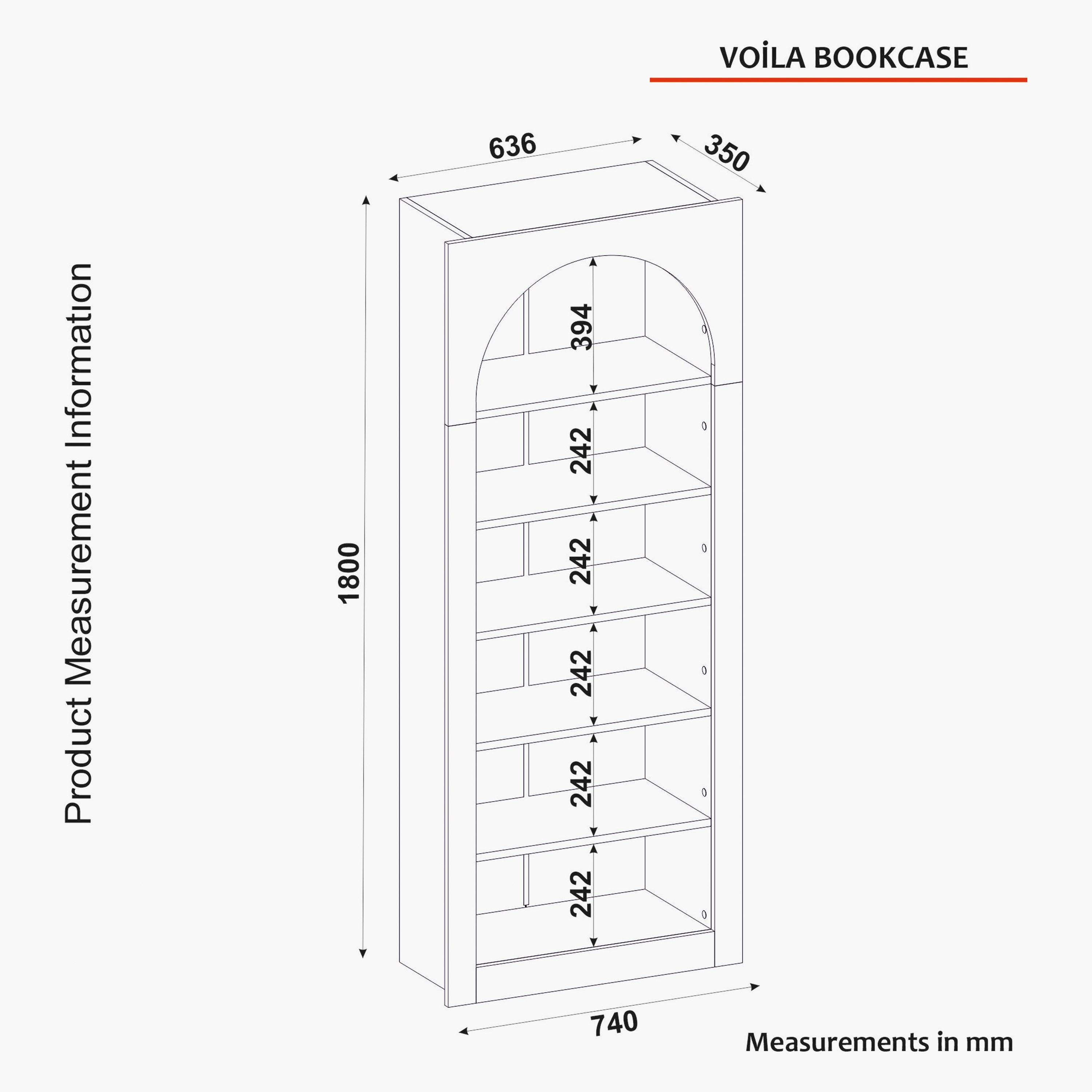 خزانة كتب طويلة 5 مستويات من مودوليكس كلاود-hbxfurniture-office-bookcases-image-8