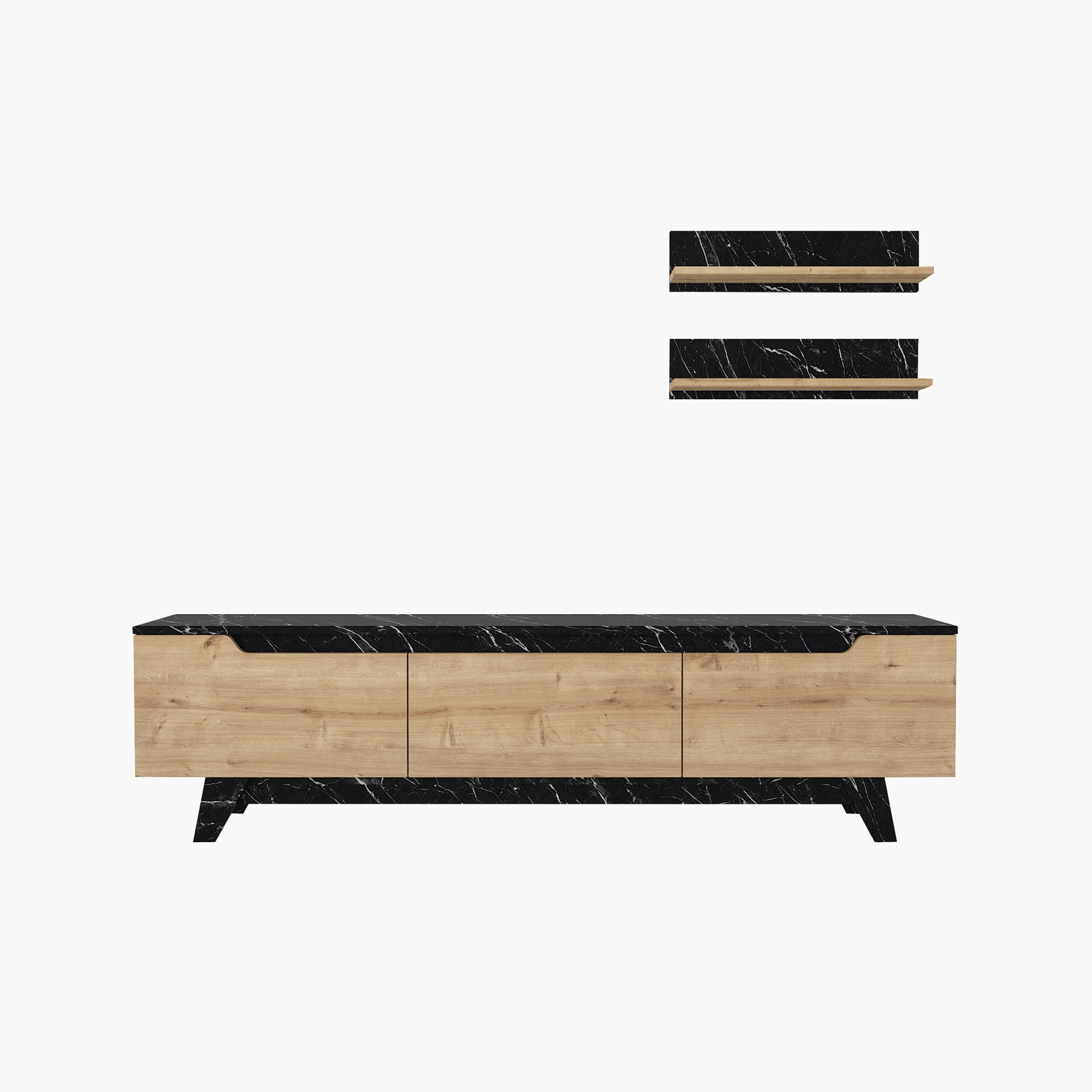 وحدة تلفزيون حتى 70 بوصة 1.8 متر بأرفف تُثبت على الحائط من مودوليكس هازل-hbxlivingroom-mediaunitsandstorage-tvunits-image-8