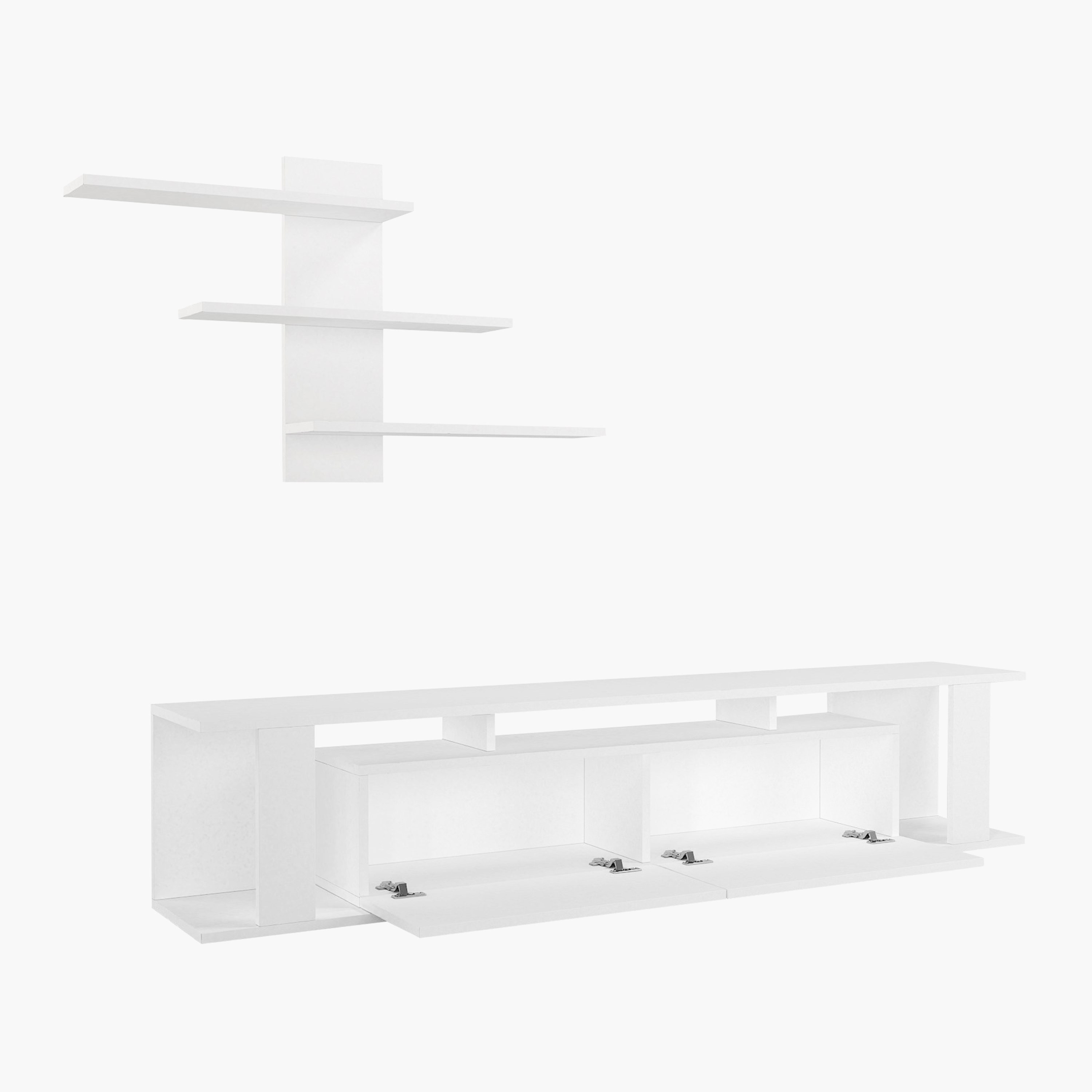 Modulix Column 1.8 Meter TV Unit with Wall Mounted Shelves for TV upto 70 inches-hbxlivingroom-mediaunitsandstorage-tvunits-image-11