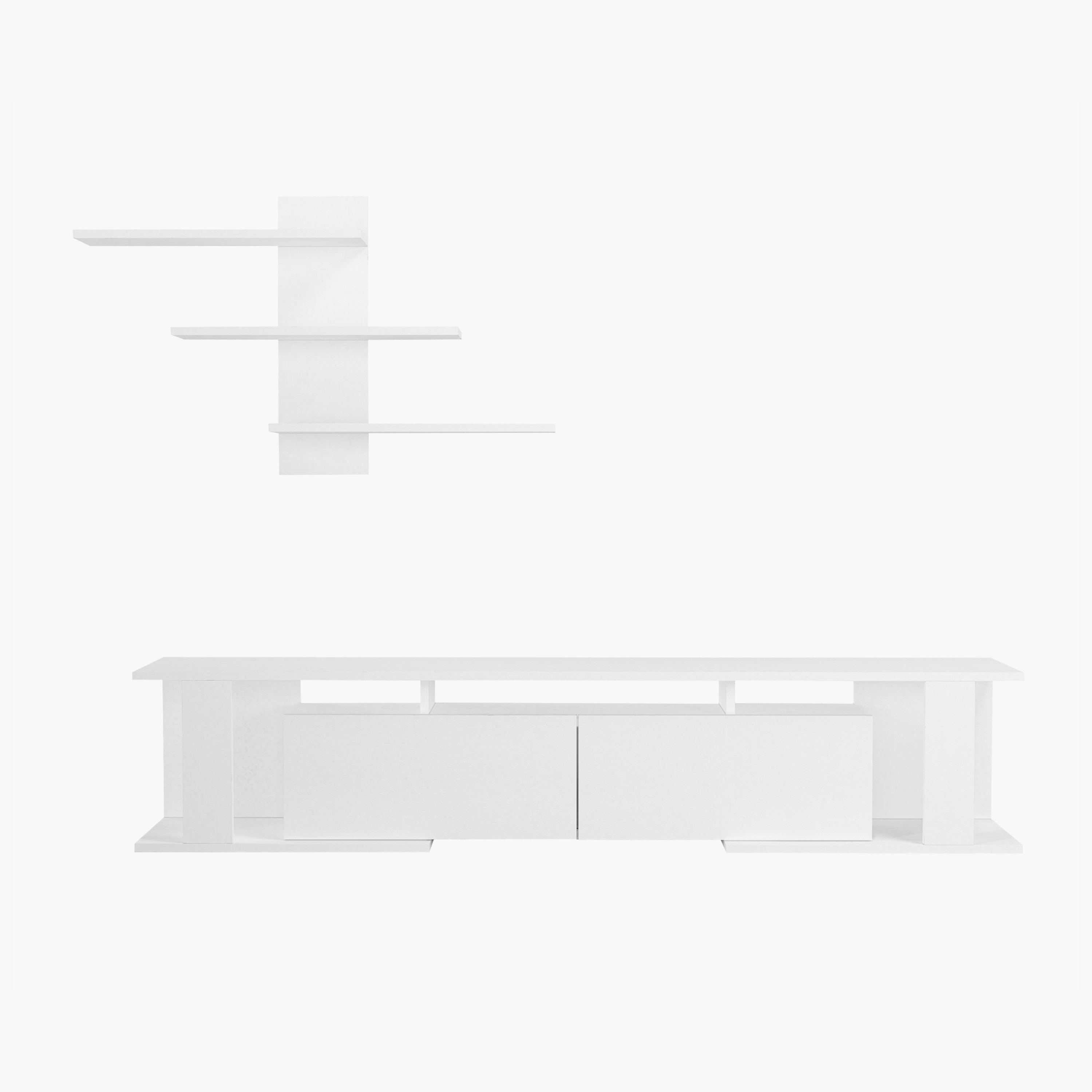 Modulix Column 1.8 Meter TV Unit with Wall Mounted Shelves for TV upto 70 inches-hbxlivingroom-mediaunitsandstorage-tvunits-image-12