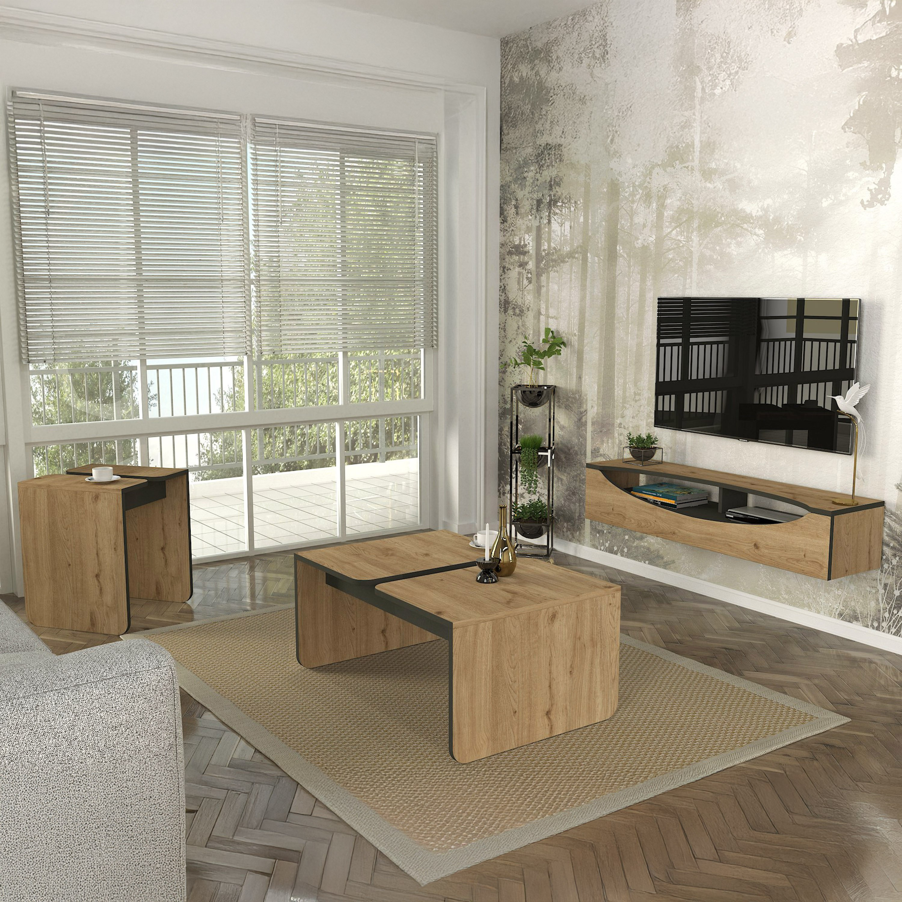 وحدة تلفزيون حتى 50 بوصة 1.2 متر تُثبت على الحائط من مودوليكس جيزة-hbxlivingroom-mediaunitsandstorage-tvunits-image-4