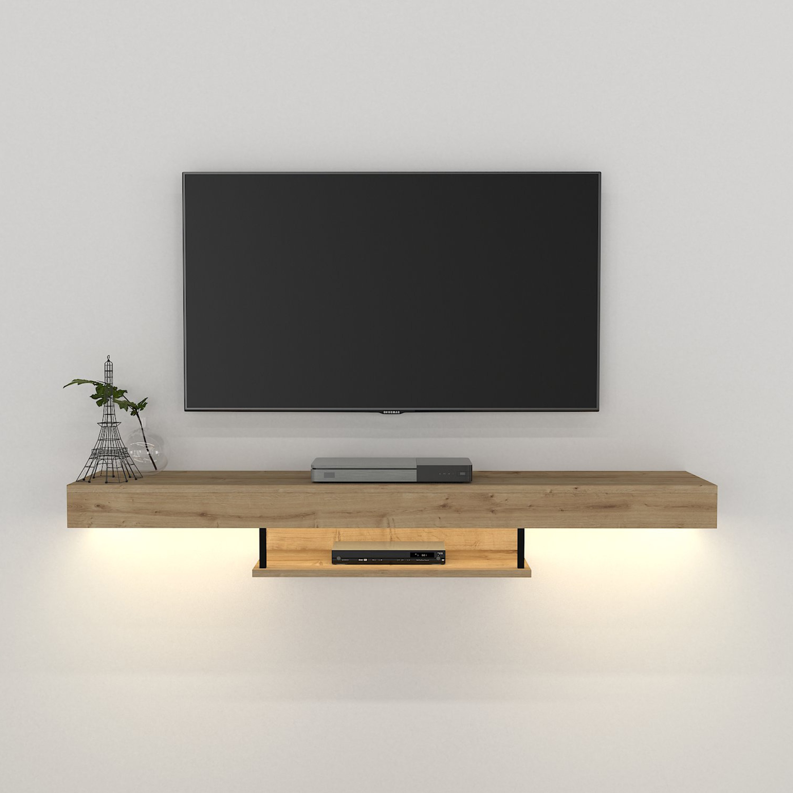 Modulix Alba 1.5 Metre Wall Mounted TV Unit with LED for TVs up to 75 inches-hbxlivingroom-mediaunitsandstorage-tvunits-image-9