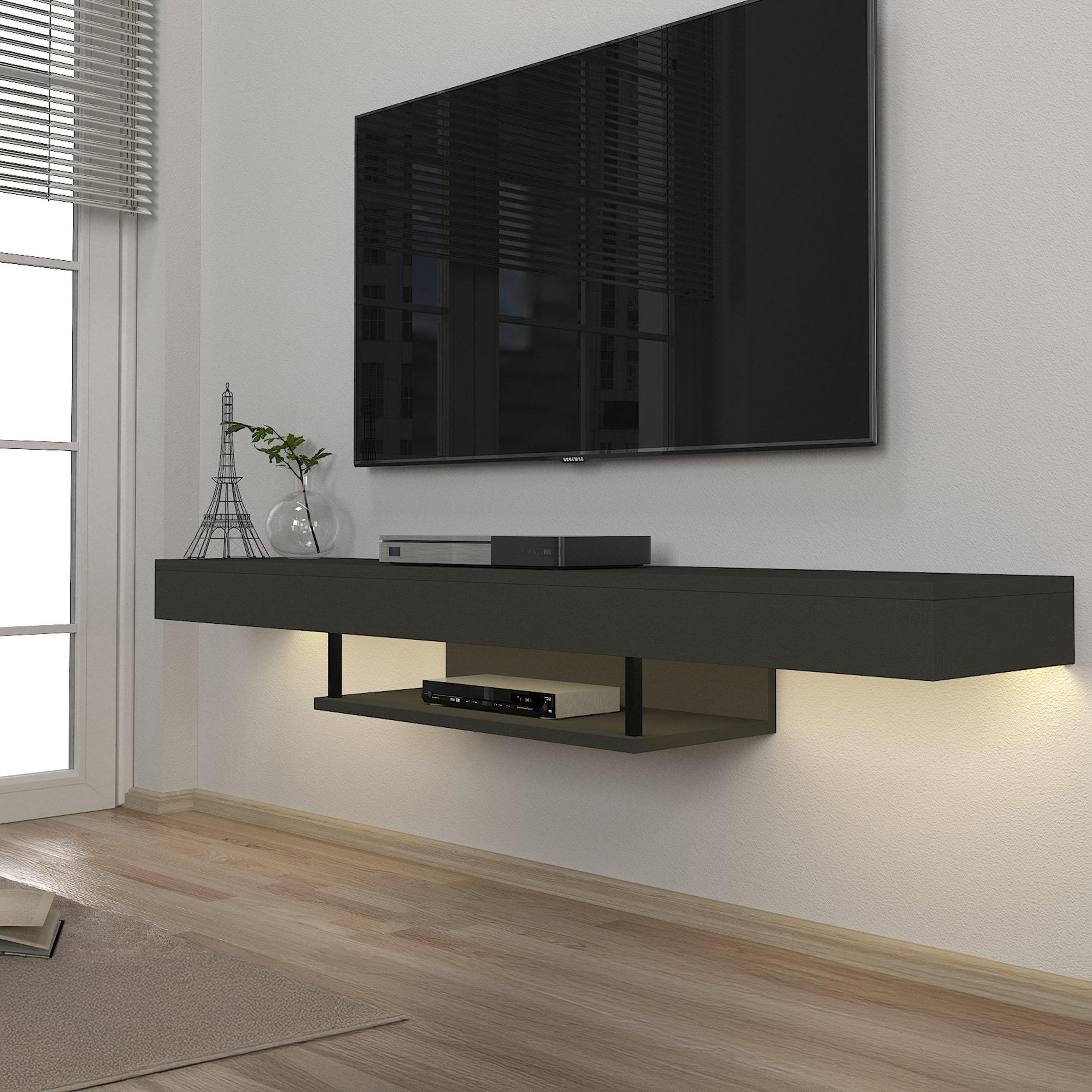 Modulix Alba 1.5 Meter Wall Mounted TV Unit with LED for TVs upto 65 inches-hbxlivingroom-mediaunitsandstorage-tvunits-image-3