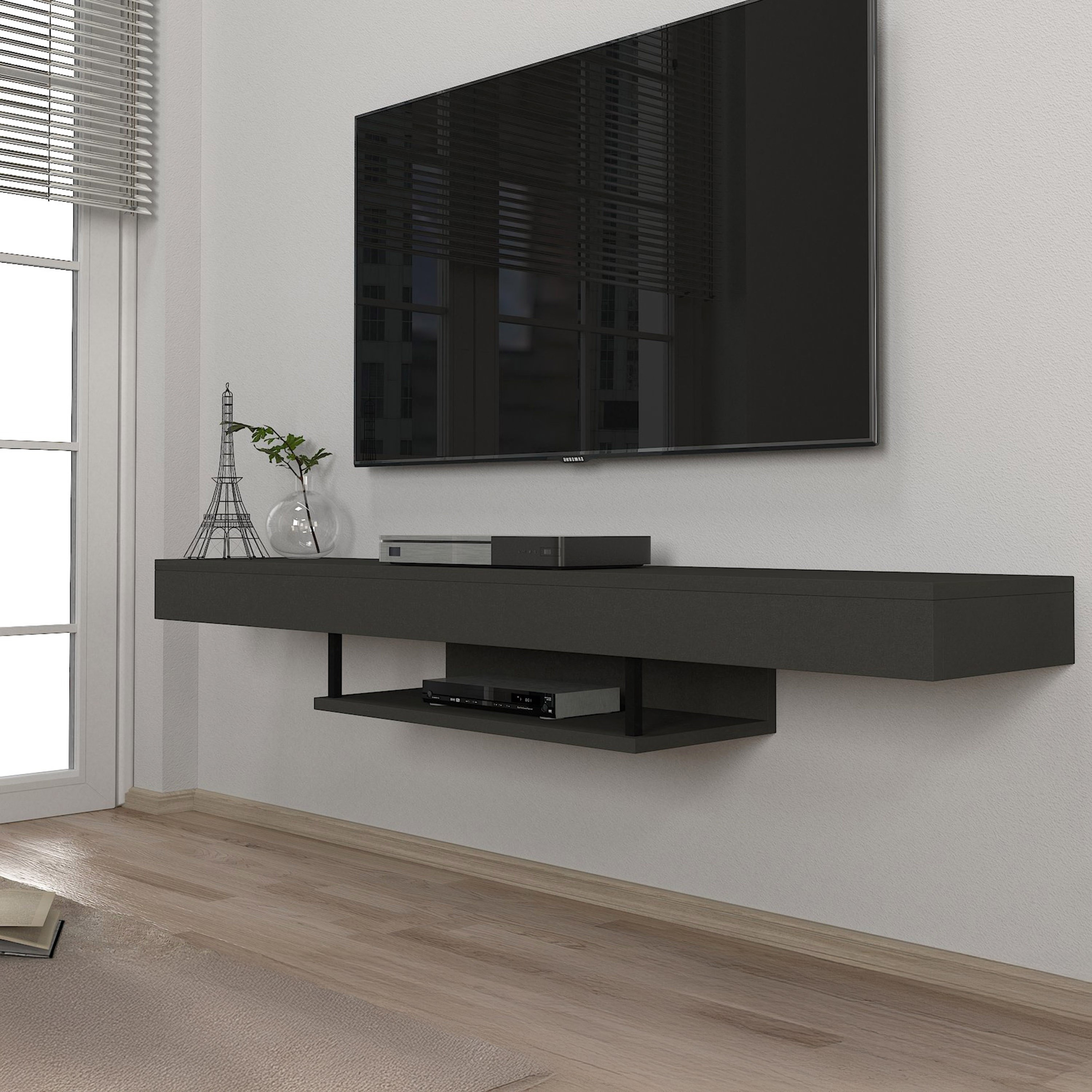 Modulix Alba 1.5 Meter Wall Mounted TV Unit with LED for TVs upto 65 inches-hbxlivingroom-mediaunitsandstorage-tvunits-image-4