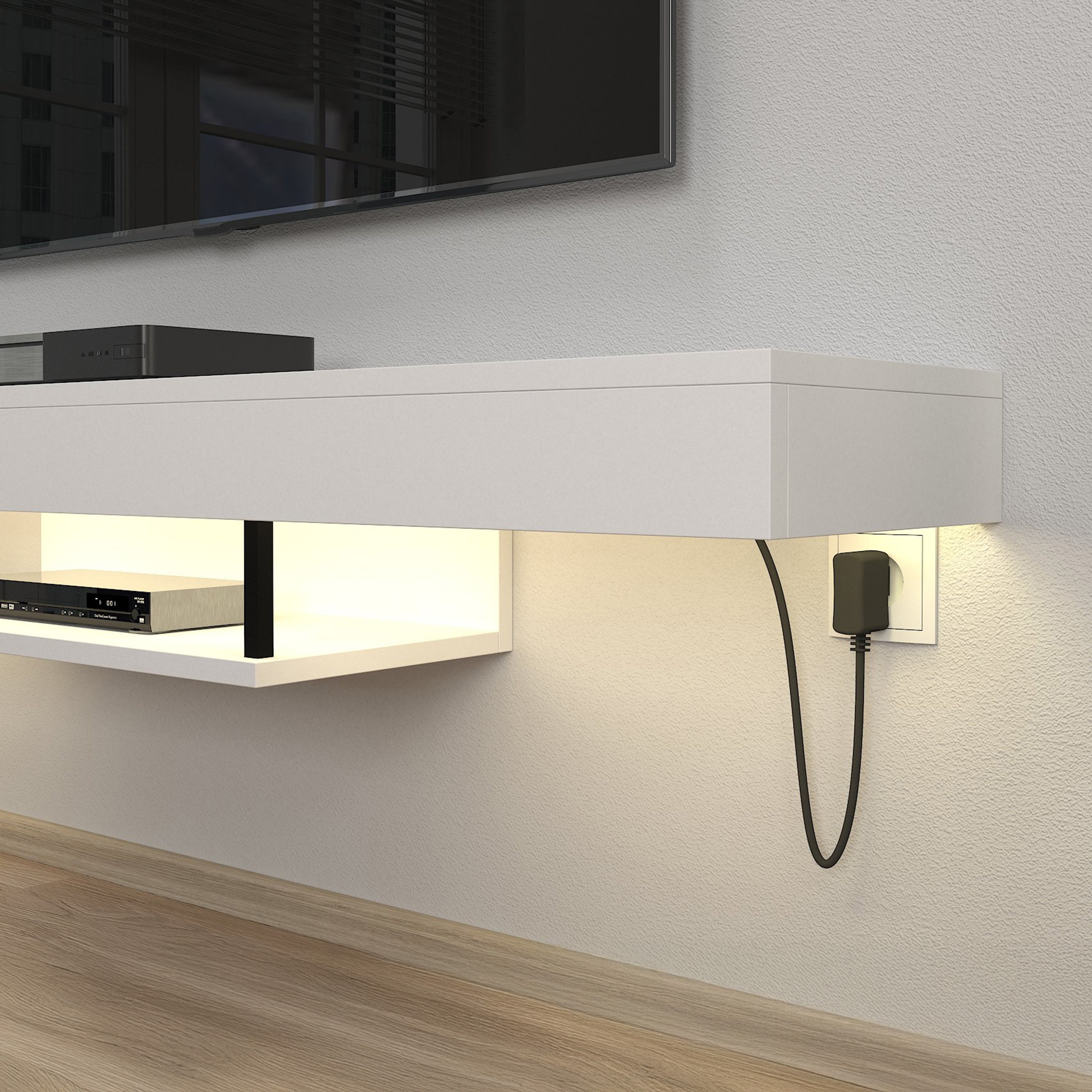 Modulix Alba 1.5 Meter Wall Mounted TV Unit with LED for TVs upto 65 inches-hbxlivingroom-mediaunitsandstorage-tvunits-image-5