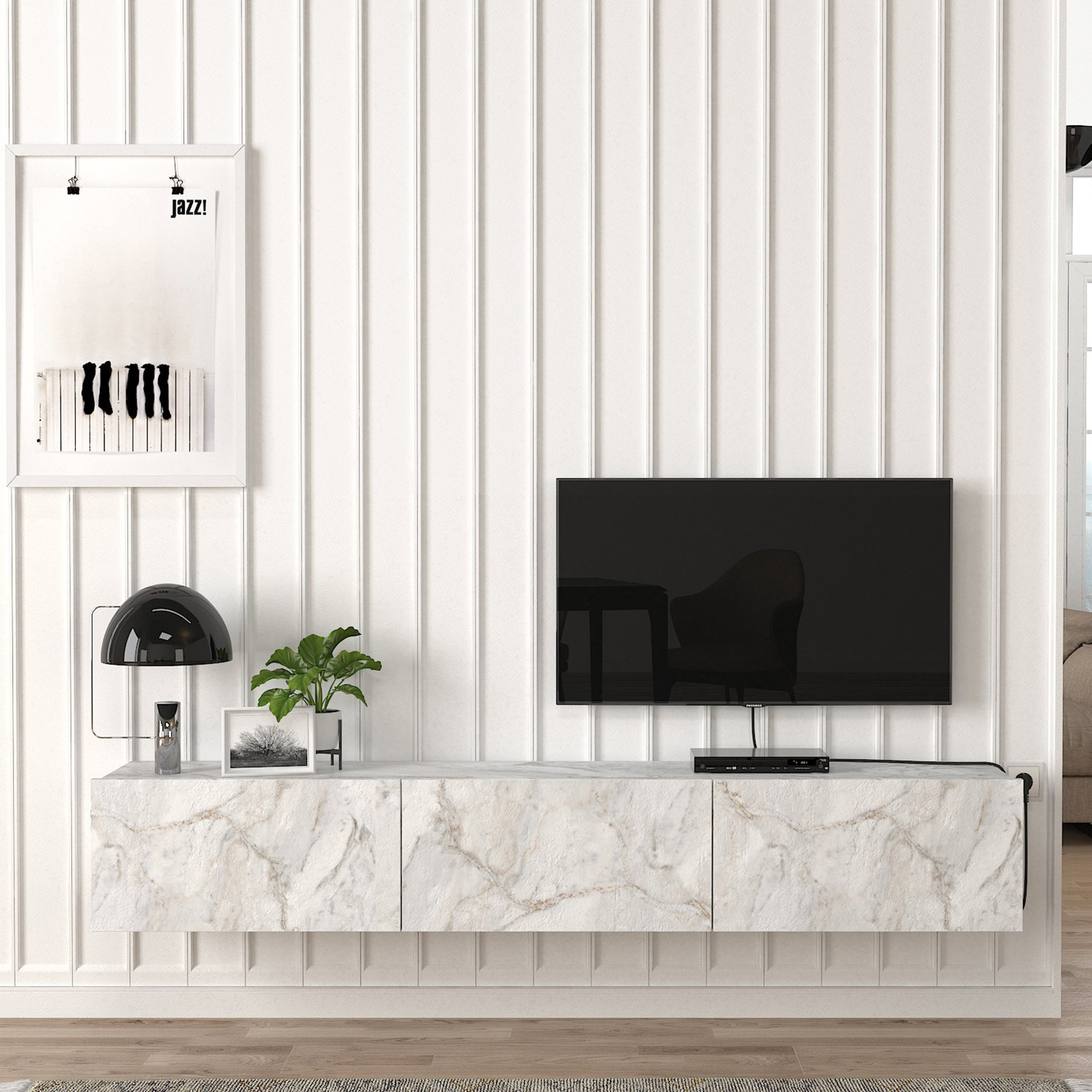 وحدة تلفزيون حتى 70 بوصة 1.8 متر تُثبت على الحائط من مودوليكس دالاس-hbxlivingroom-mediaunitsandstorage-tvunits-image-1