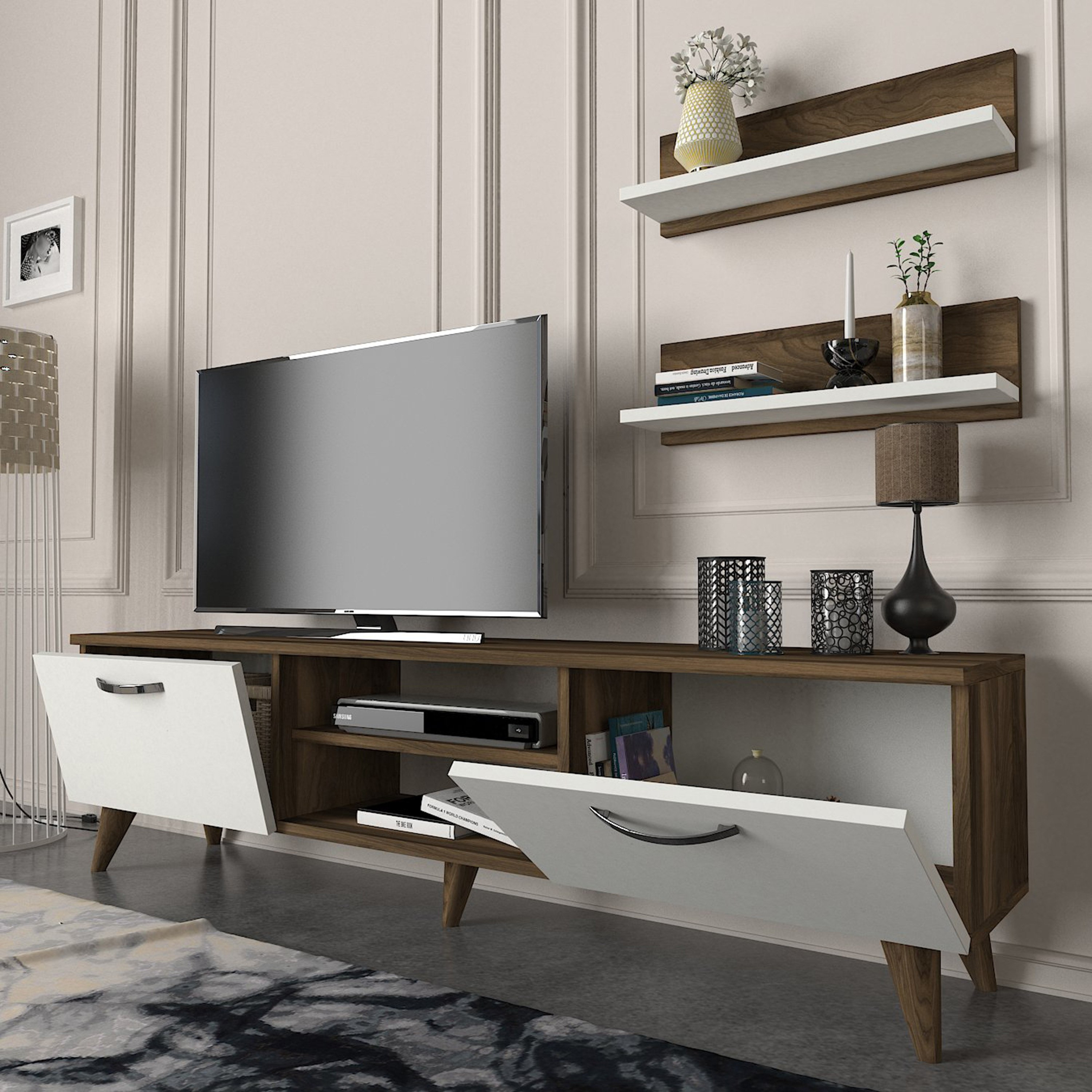 وحدة تلفزيون حتى 65 بوصة 1.5 متر ببابين ورف يُثبت على الحائط من مودوليكس آيدن-hbxlivingroom-mediaunitsandstorage-tvunits-image-2