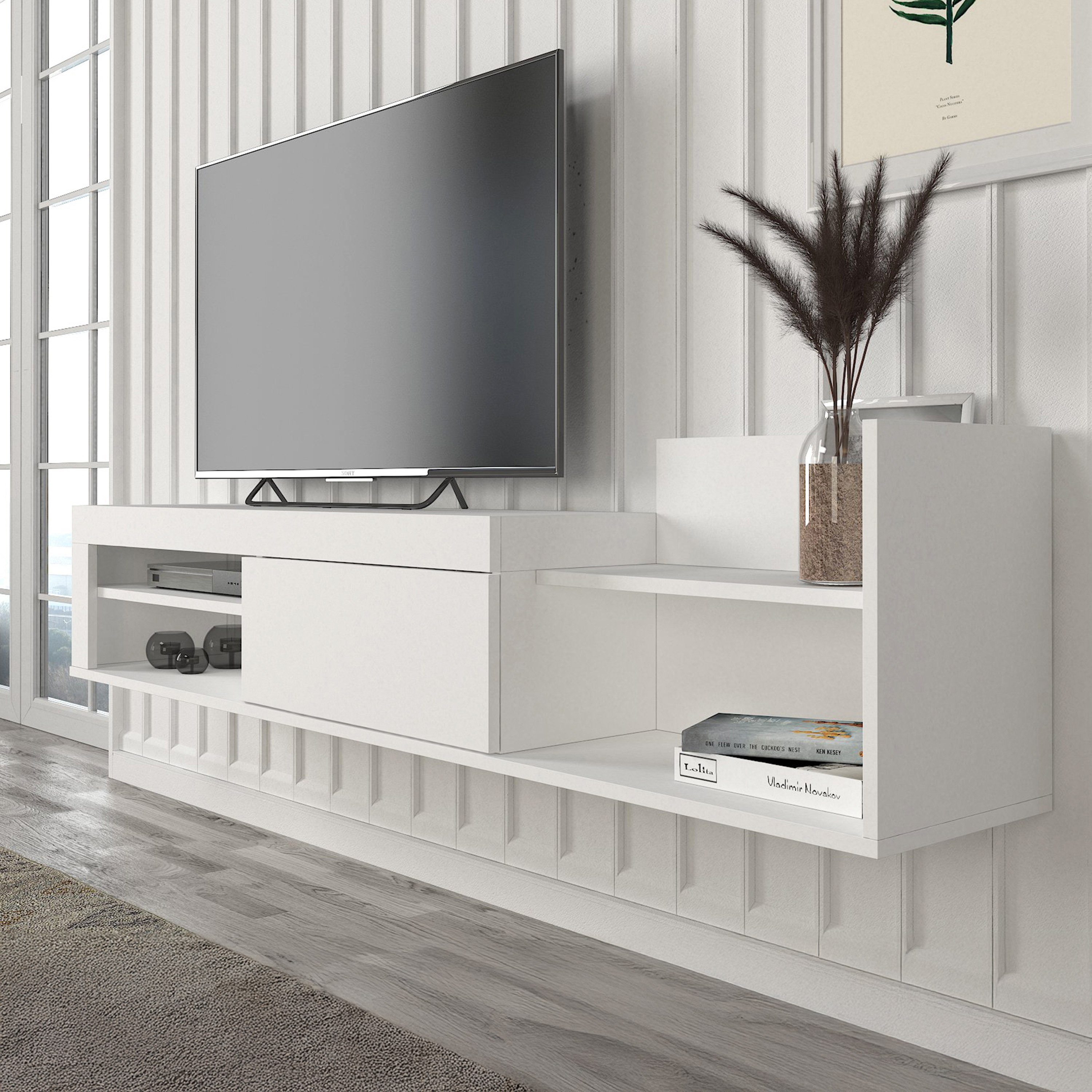 Modulix Trella 1.8 Metre 1-Door Wall Mounted TV Unit for TVs up to 75 inches-hbxlivingroom-mediaunitsandstorage-tvunits-image-4