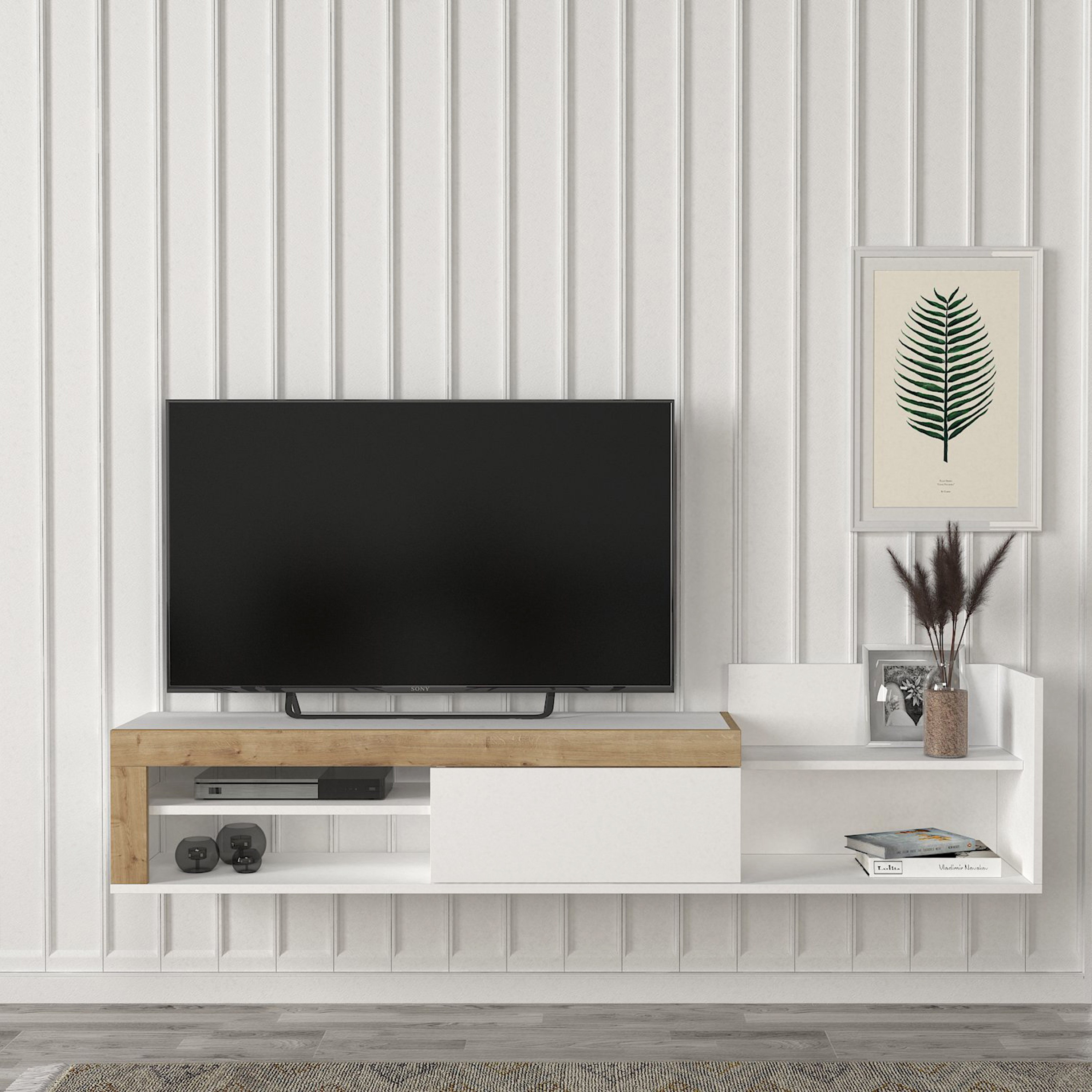 وحدة تلفزيون حتى 70 بوصة 1.8 متر بباب واحد تُثبت على الحائط من مودوليكس تريلا-hbxlivingroom-mediaunitsandstorage-tvunits-image-1