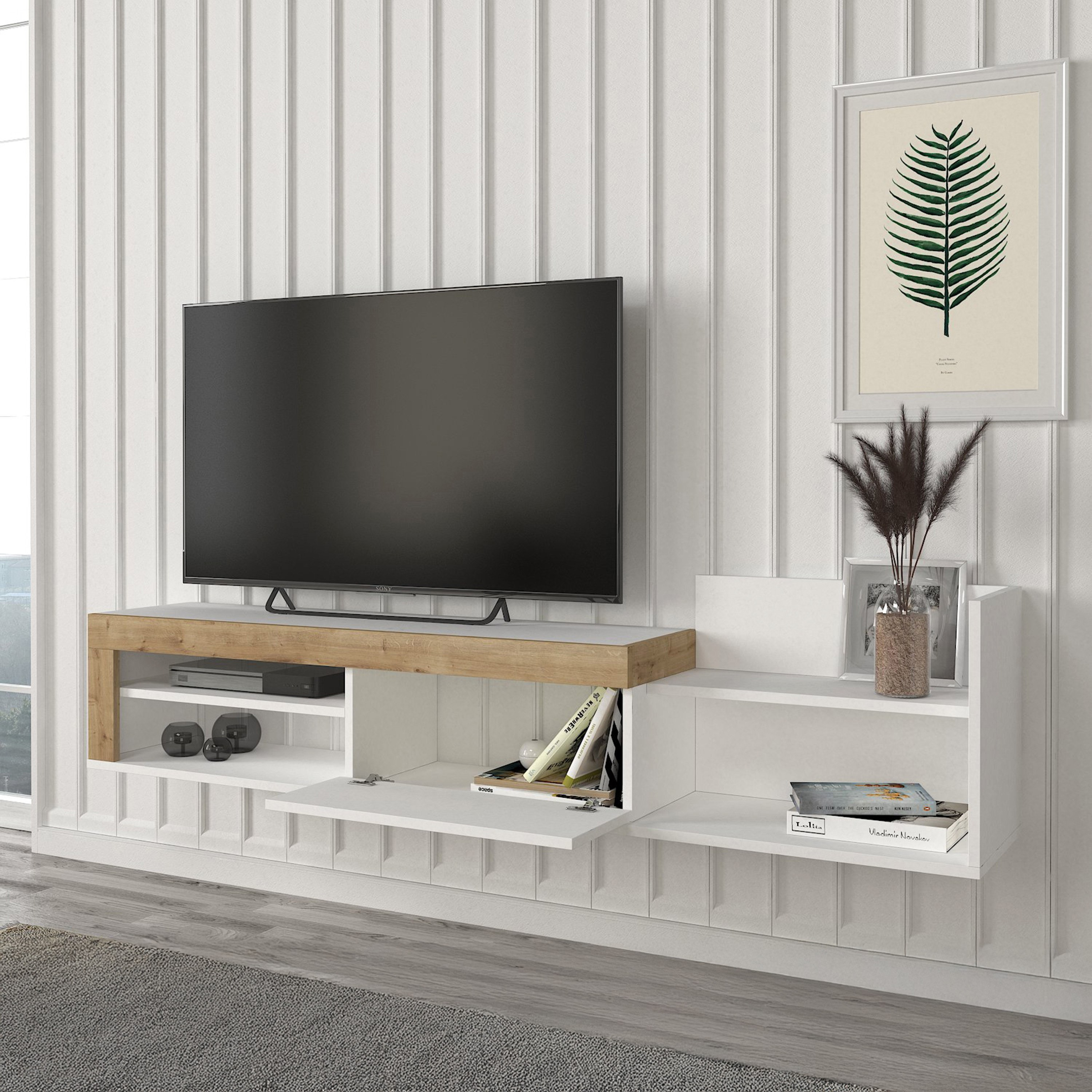 وحدة تلفزيون حتى 70 بوصة 1.8 متر بباب واحد تُثبت على الحائط من مودوليكس تريلا-hbxlivingroom-mediaunitsandstorage-tvunits-image-3