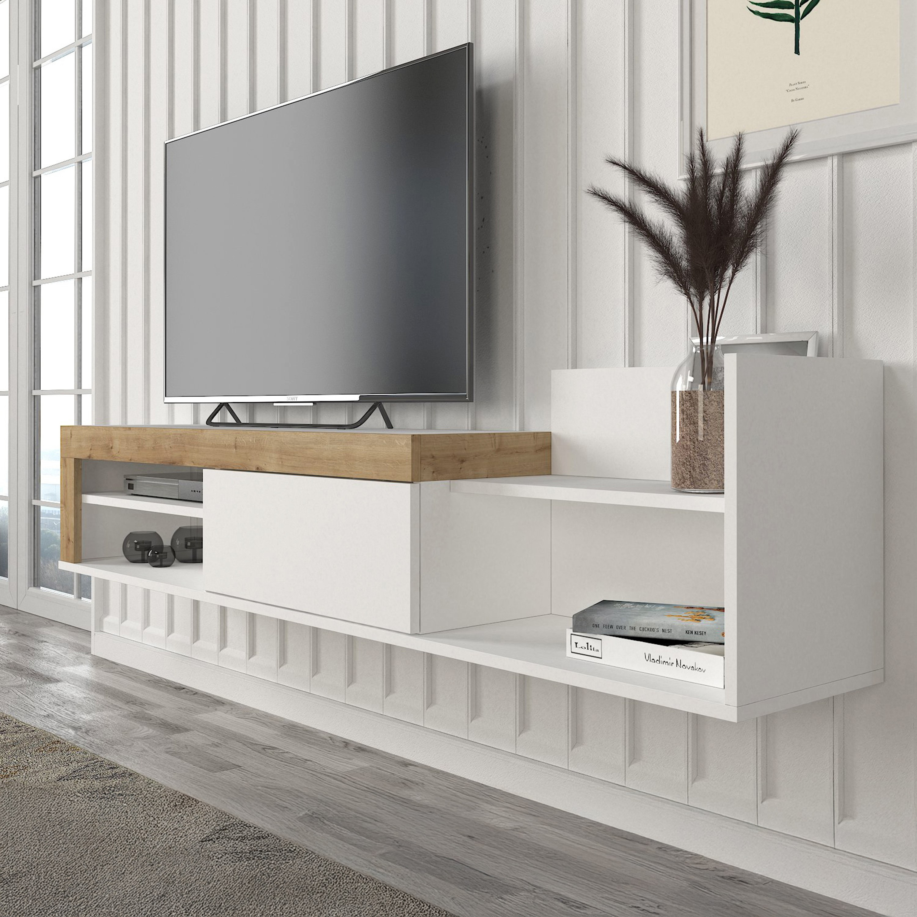 وحدة تلفزيون حتى 70 بوصة 1.8 متر بباب واحد تُثبت على الحائط من مودوليكس تريلا-hbxlivingroom-mediaunitsandstorage-tvunits-image-4
