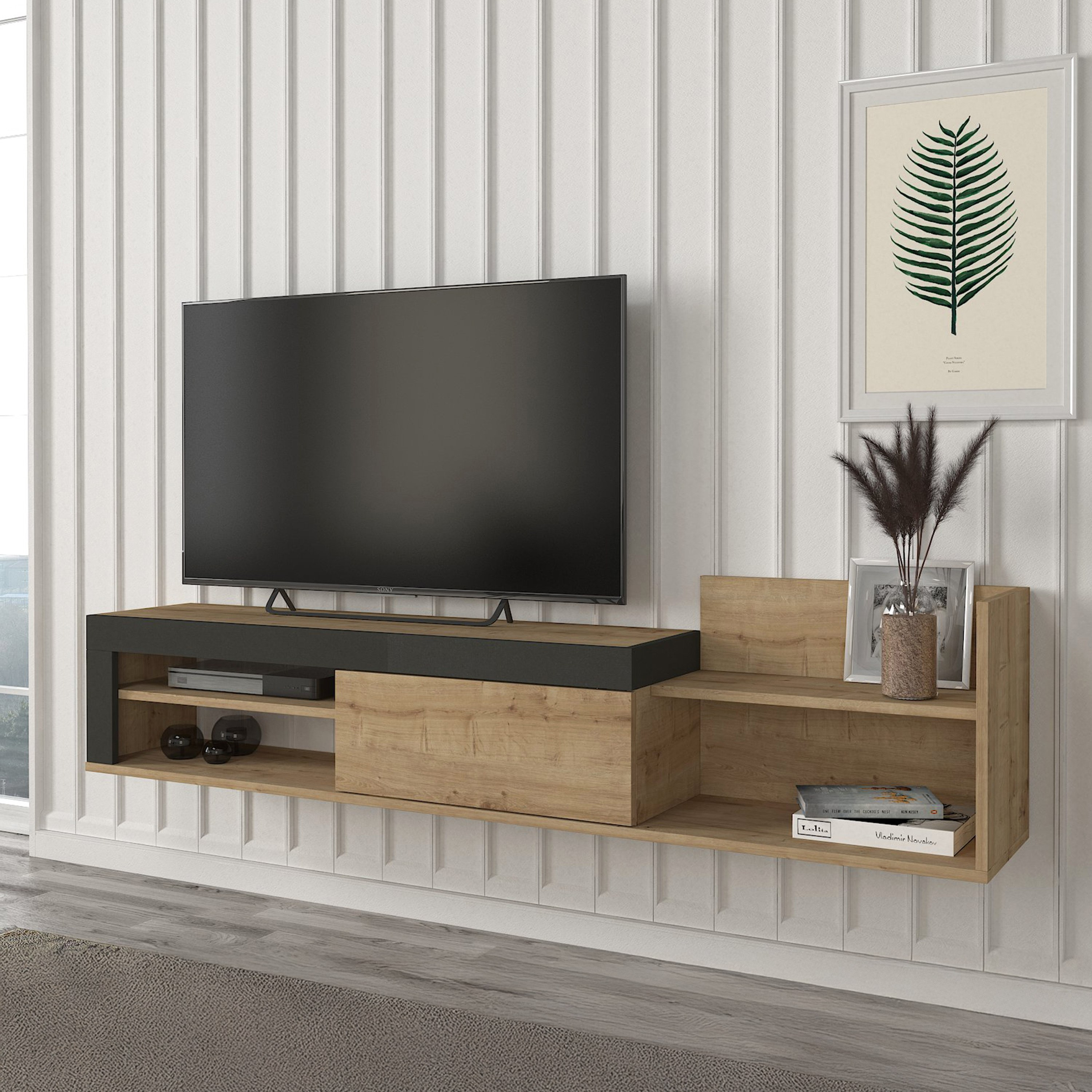 وحدة تلفزيون حتى 70 بوصة 1.8 متر بباب واحد تُثبت على الحائط من مودوليكس تريلا-hbxlivingroom-mediaunitsandstorage-tvunits-image-2