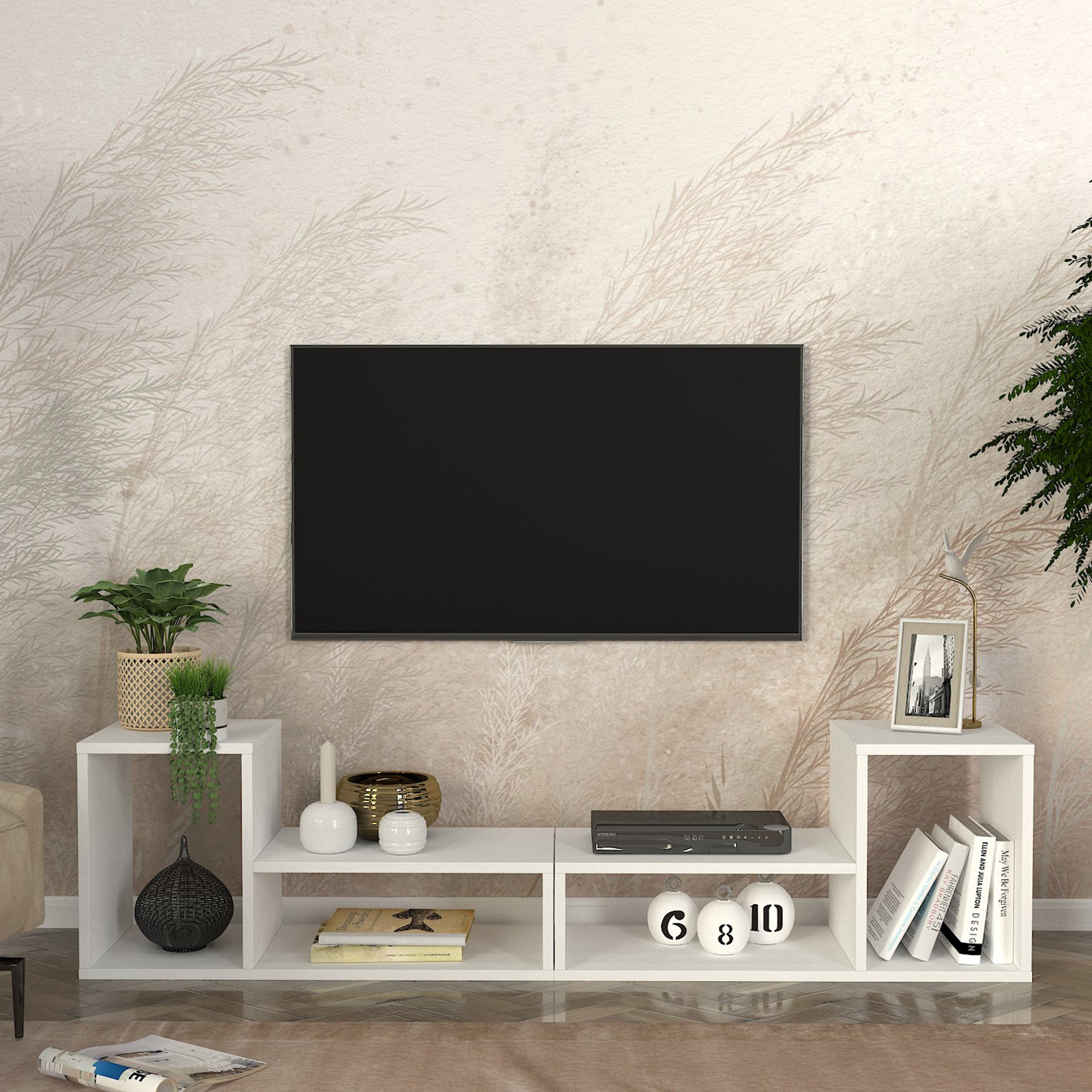 Modulix Column 1.4 Meter TV Unit for TV upto 50 inches-hbxlivingroom-mediaunitsandstorage-tvunits-image-1