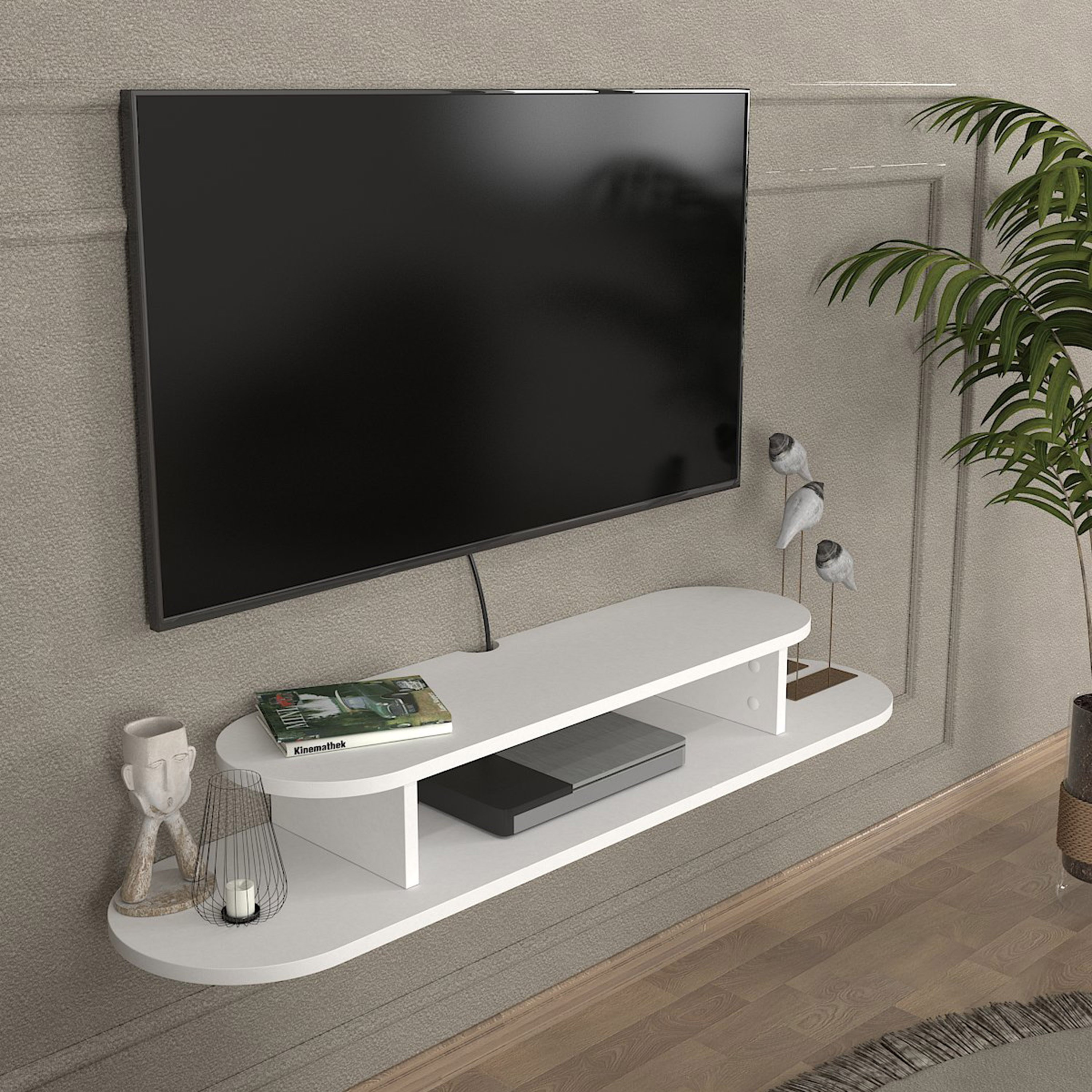 Modulix Ivan 1.2 Metre Wall Mounted TV Unit for TVs up to 75 inches-hbxlivingroom-mediaunitsandstorage-tvunits-image-2