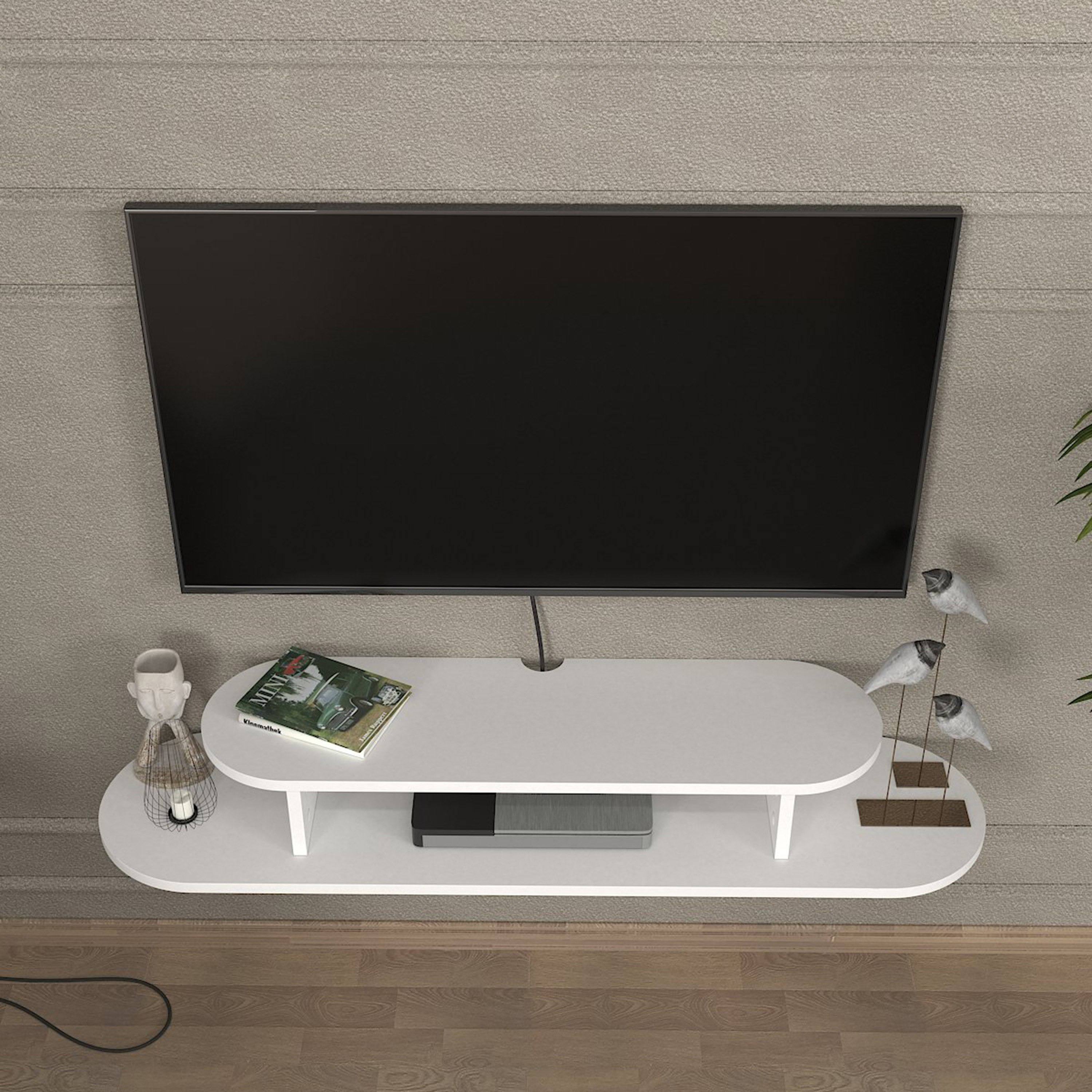 Modulix Ivan 1.2 Metre Wall Mounted TV Unit for TVs up to 75 inches-hbxlivingroom-mediaunitsandstorage-tvunits-image-4