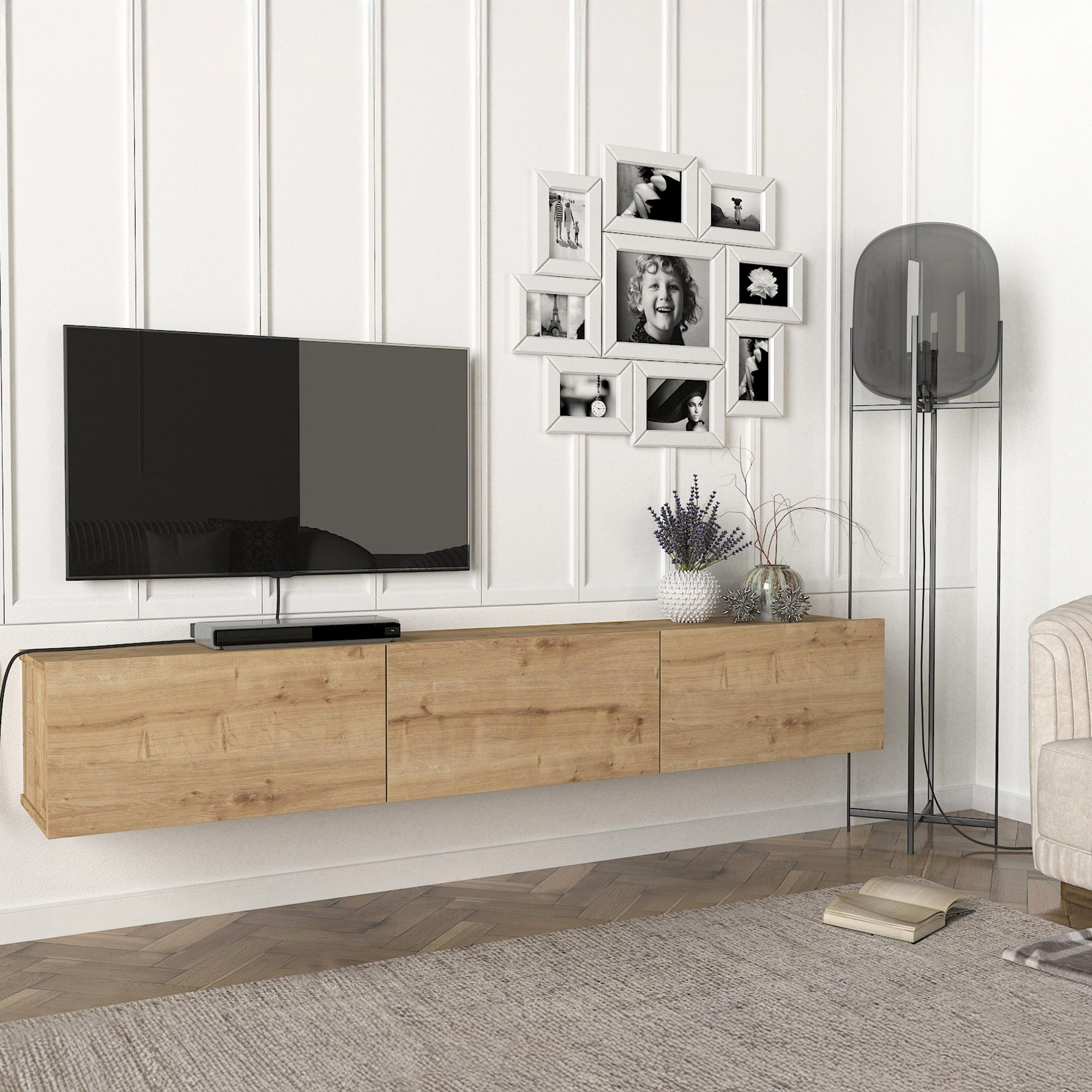 وحدة تلفزيون حتى 70 بوصة 1.8 متر تُثبت على الحائط بإضاءة ليد من مودوليكس دالاس-hbxlivingroom-mediaunitsandstorage-tvunits-image-3