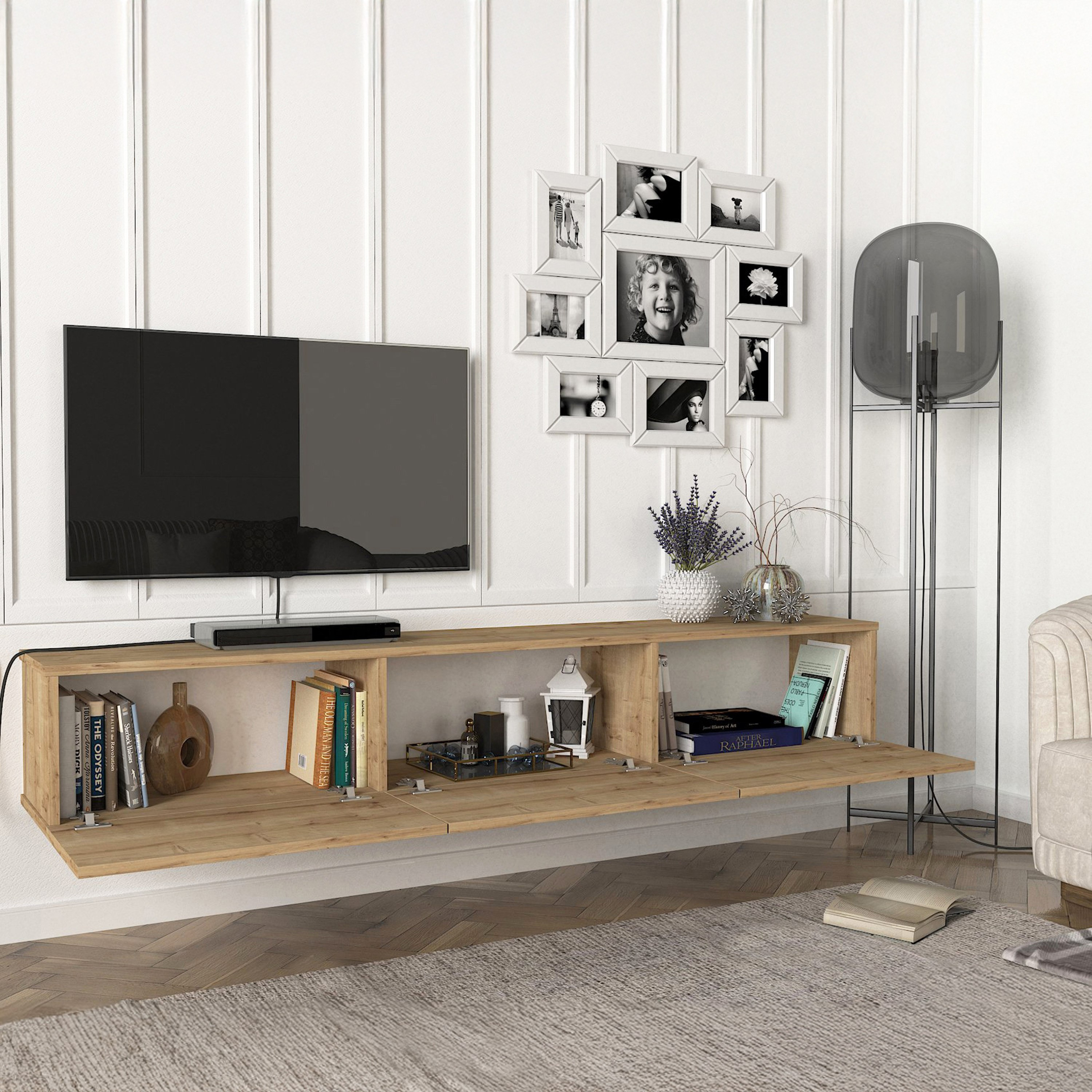 وحدة تلفزيون حتى 70 بوصة 1.8 متر تُثبت على الحائط بإضاءة ليد من مودوليكس دالاس-hbxlivingroom-mediaunitsandstorage-tvunits-image-4