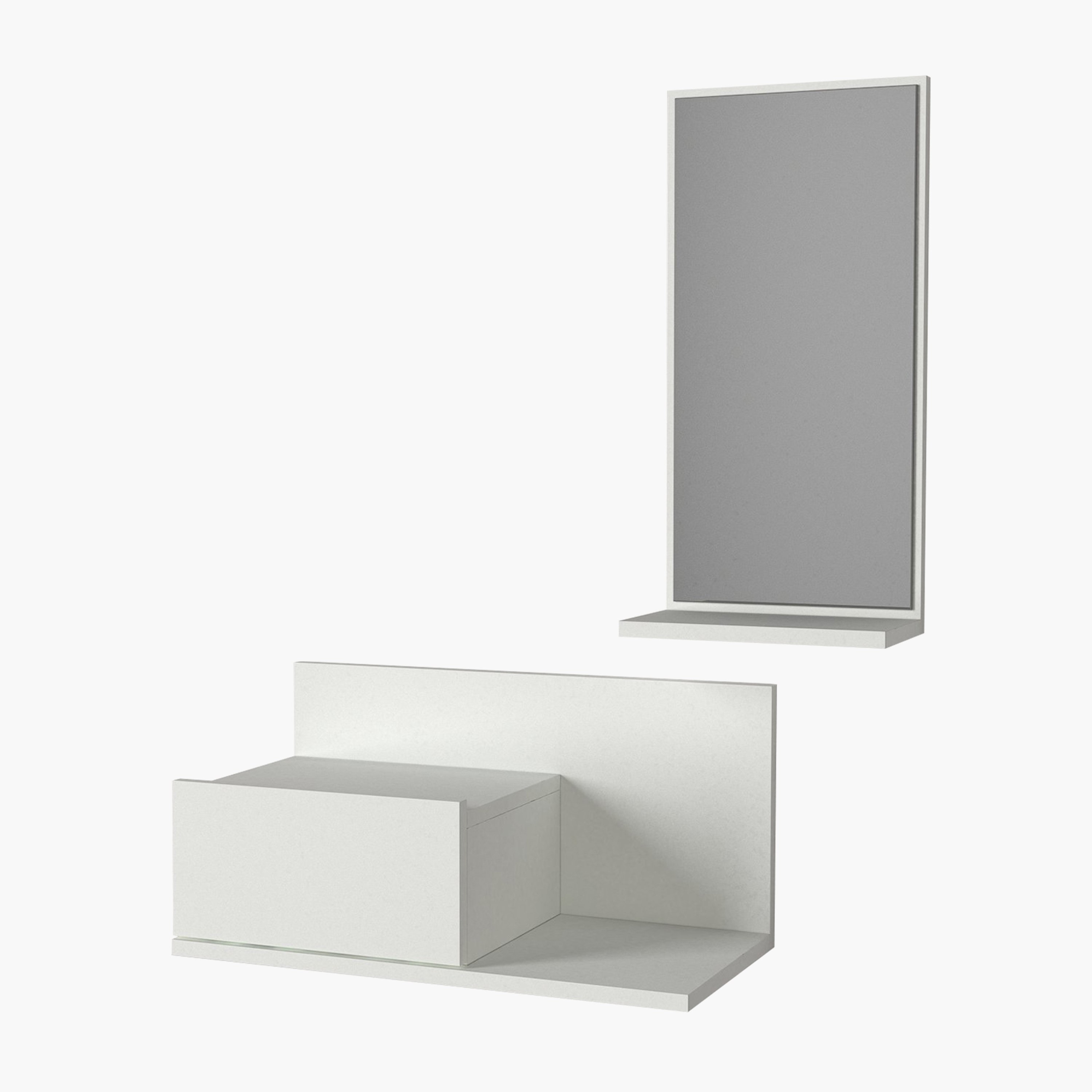 تسريحة تُثبت على الحائط بدرج ومرآة من مودوليكس دراكس-hbxbedroom-dressersandchests-dressersandmirrors-image-3
