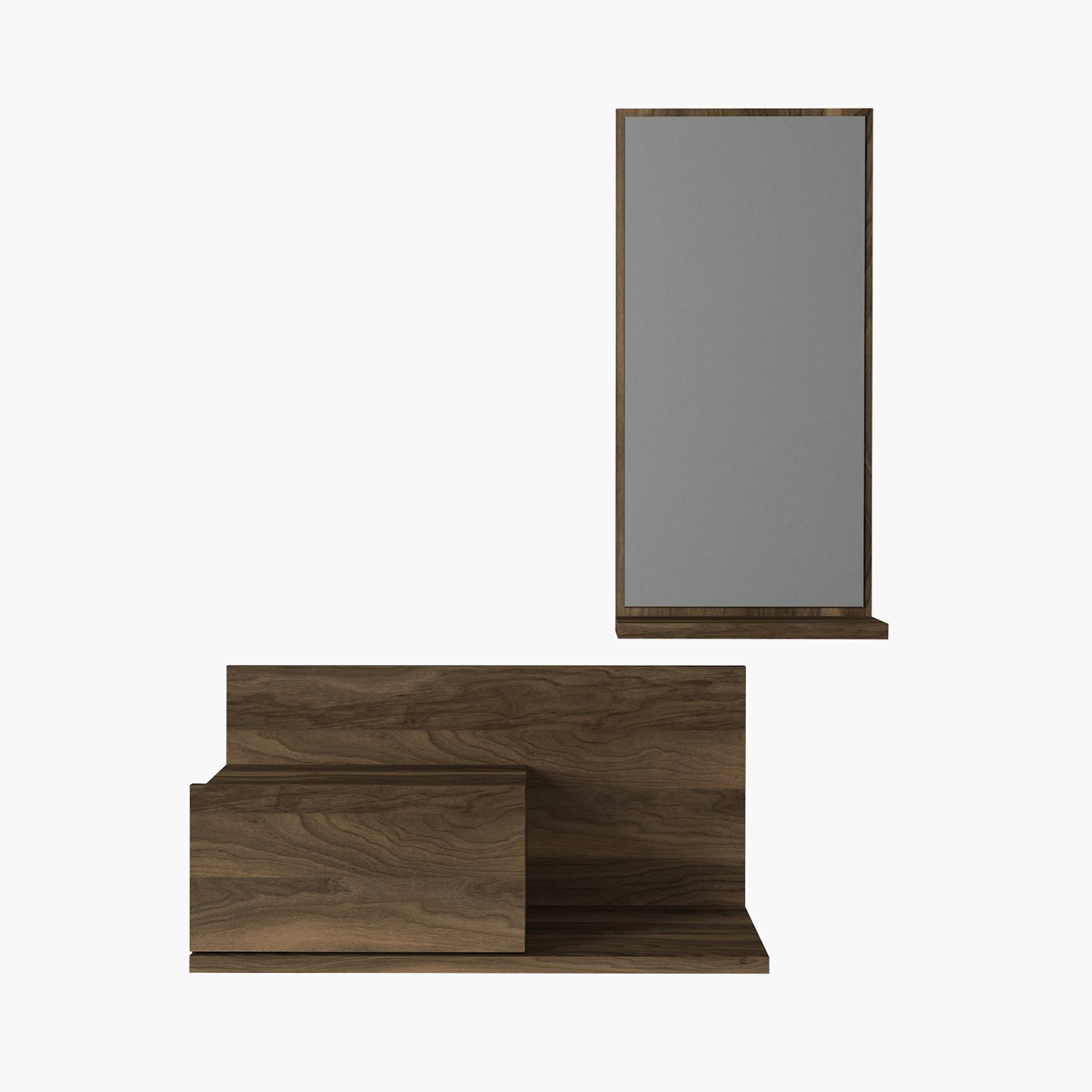 تسريحة تُثبت على الحائط بدرج ومرآة من مودوليكس دراكس-hbxbedroom-dressersandchests-dressersandmirrors-image-5