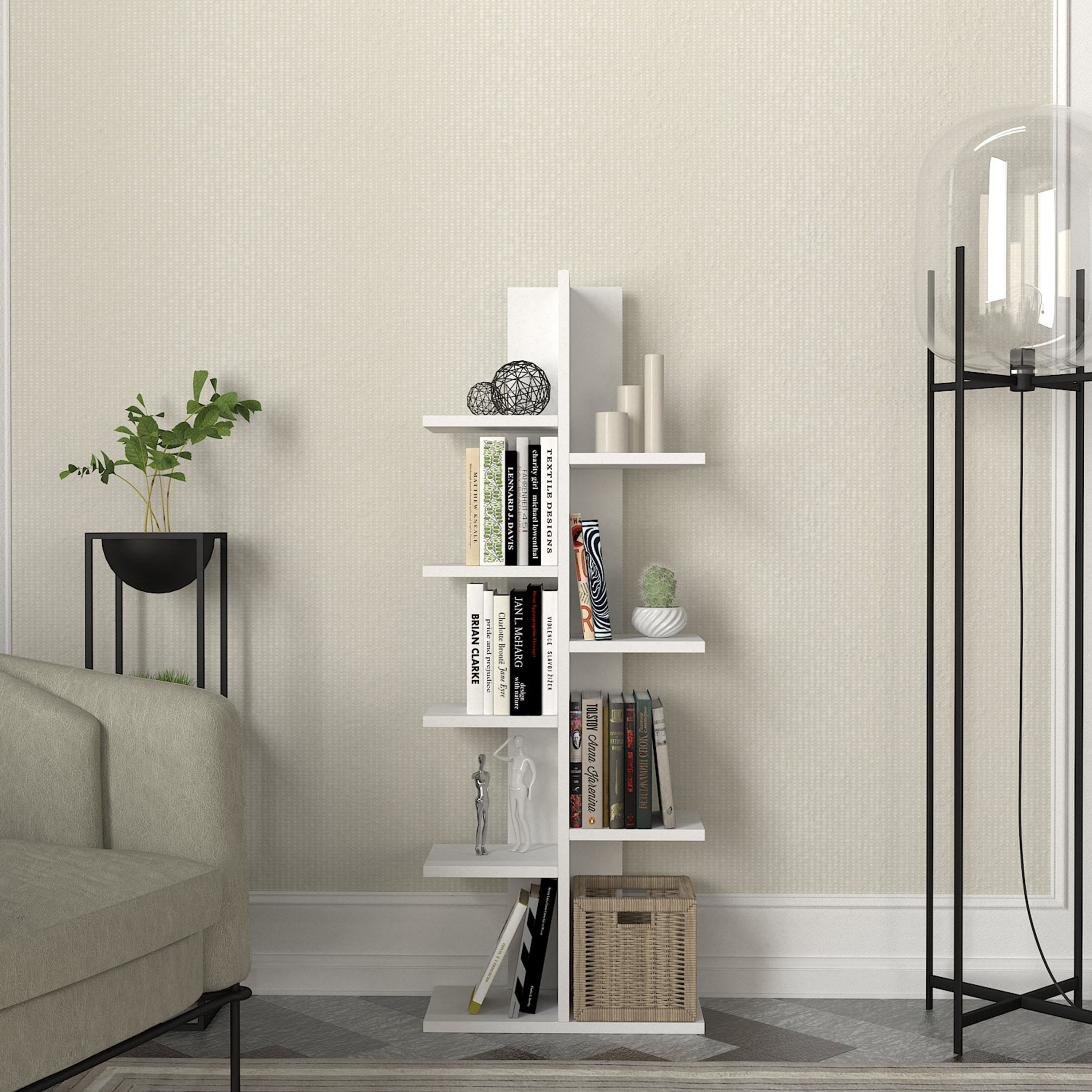وحدة عرض طولية خزانة كتب 7 مستويات من مودوليكس كاسبر-hbxfurniture-office-bookcases-image-1