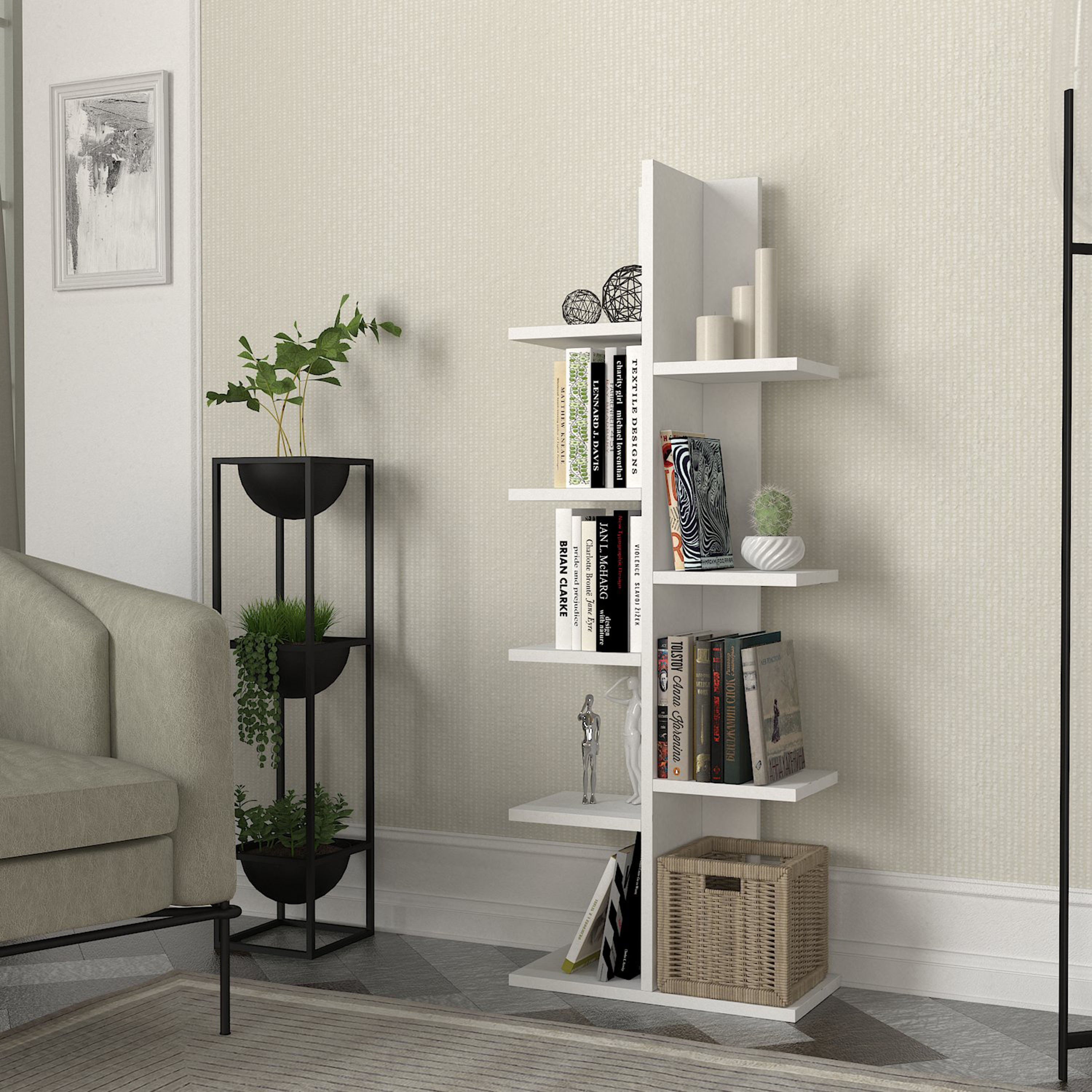 وحدة عرض طولية خزانة كتب 7 مستويات من مودوليكس كاسبر-hbxfurniture-office-bookcases-image-2