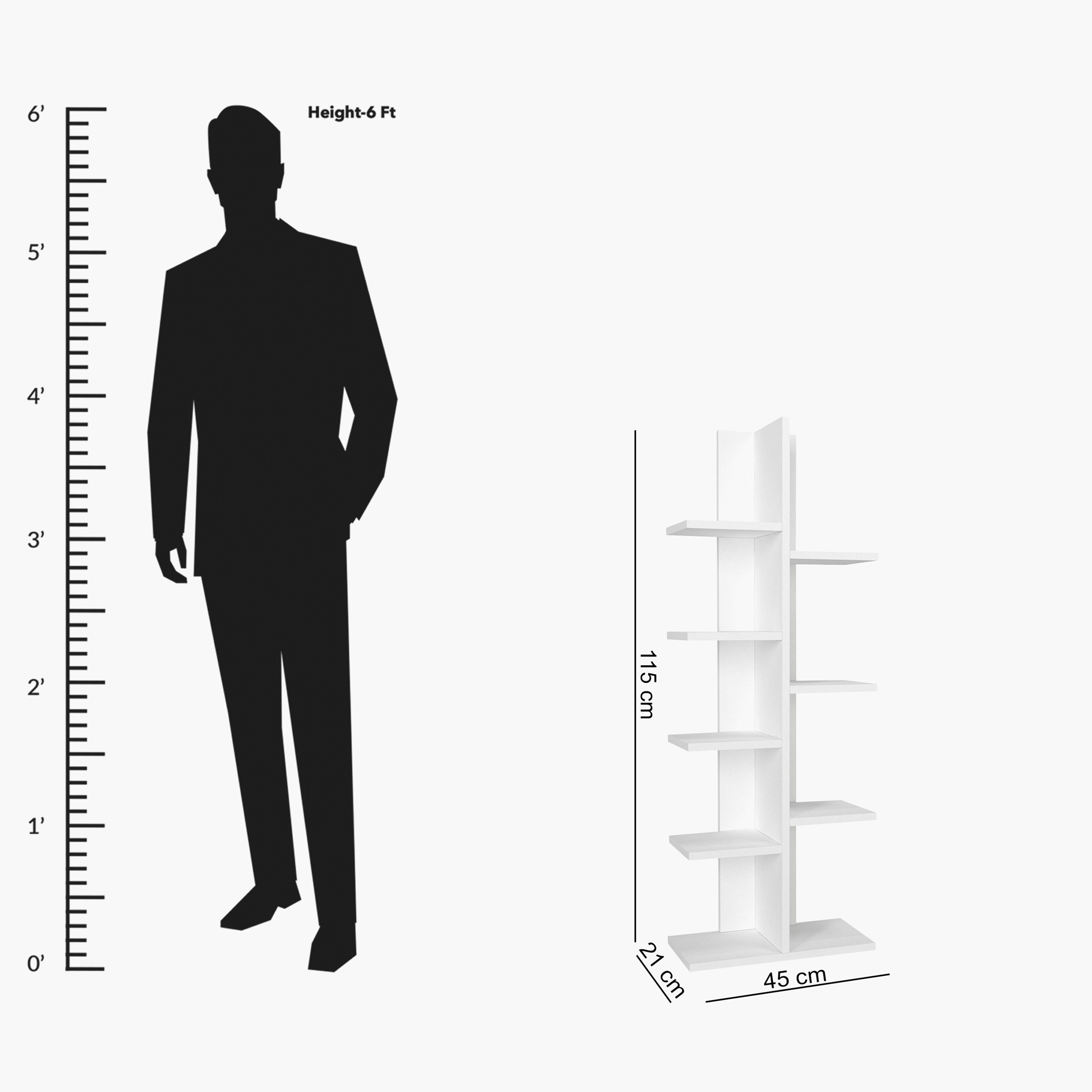 وحدة عرض طولية خزانة كتب 7 مستويات من مودوليكس كاسبر-hbxfurniture-office-bookcases-image-8