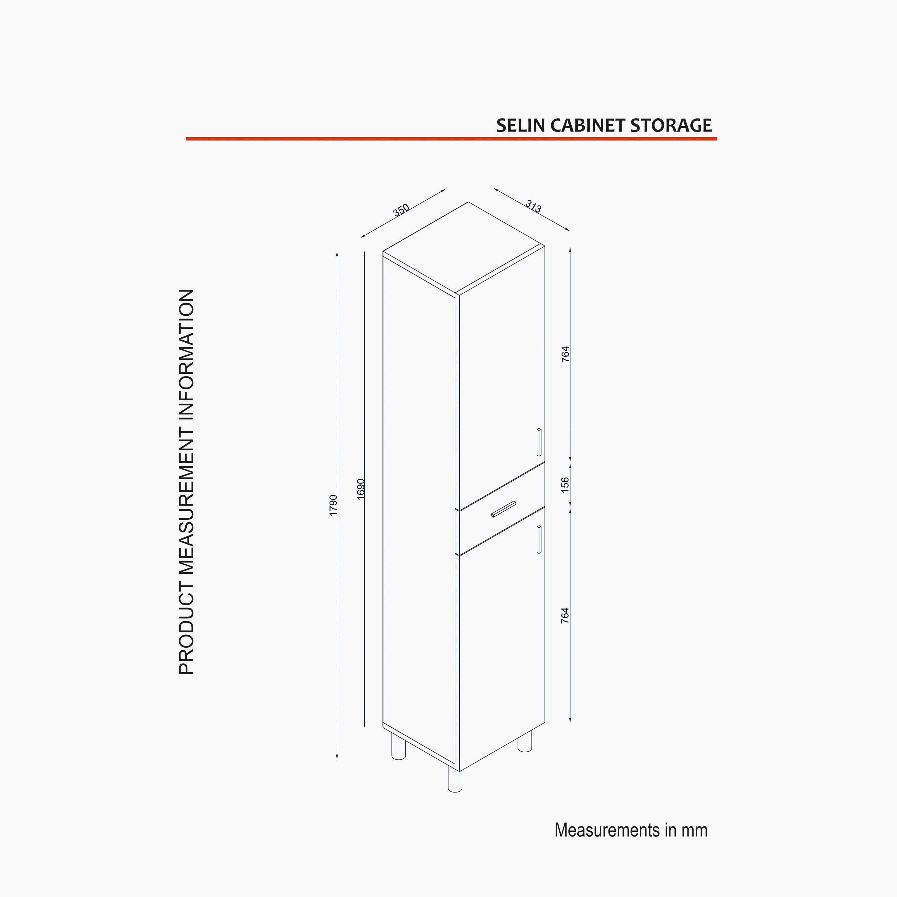 خزانة للحمّام ببابين ودرج من مودوليكس سيلين-hbxdecorandfurnishings-bathroomaccessories-bathroomstorage-image-6