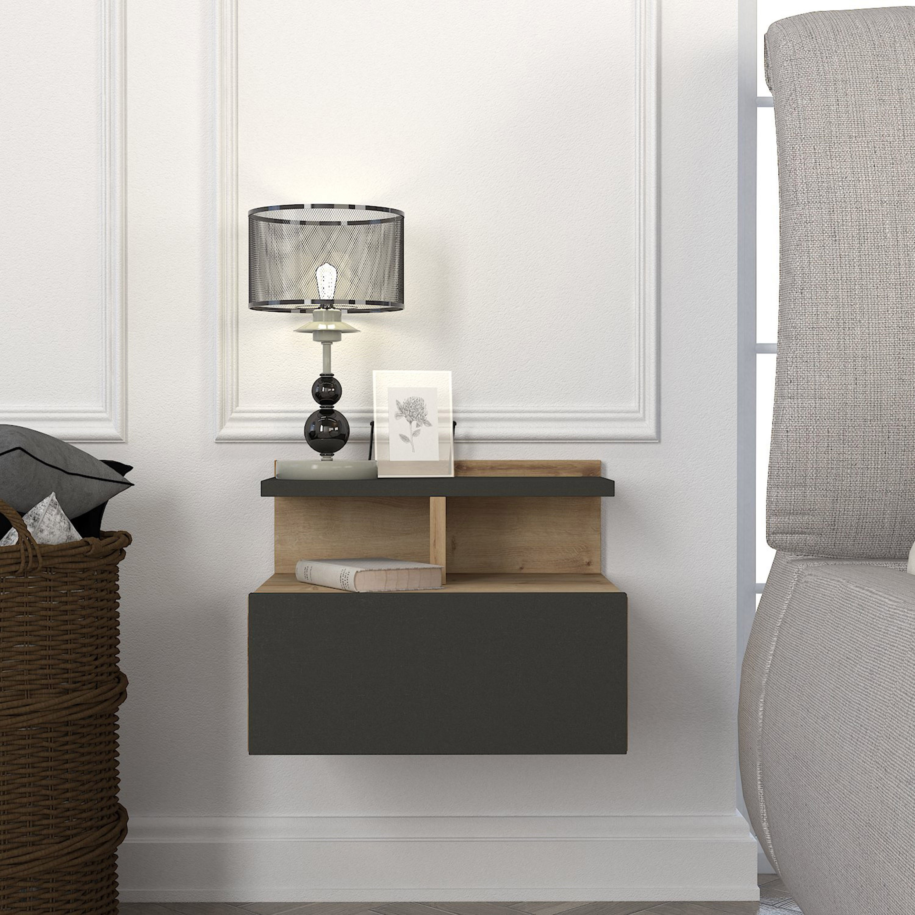 طاولة سرير جانبية تُثبت على الحائط من مودوليكس سيسنا-hbxbedroom-nightstands-image-2