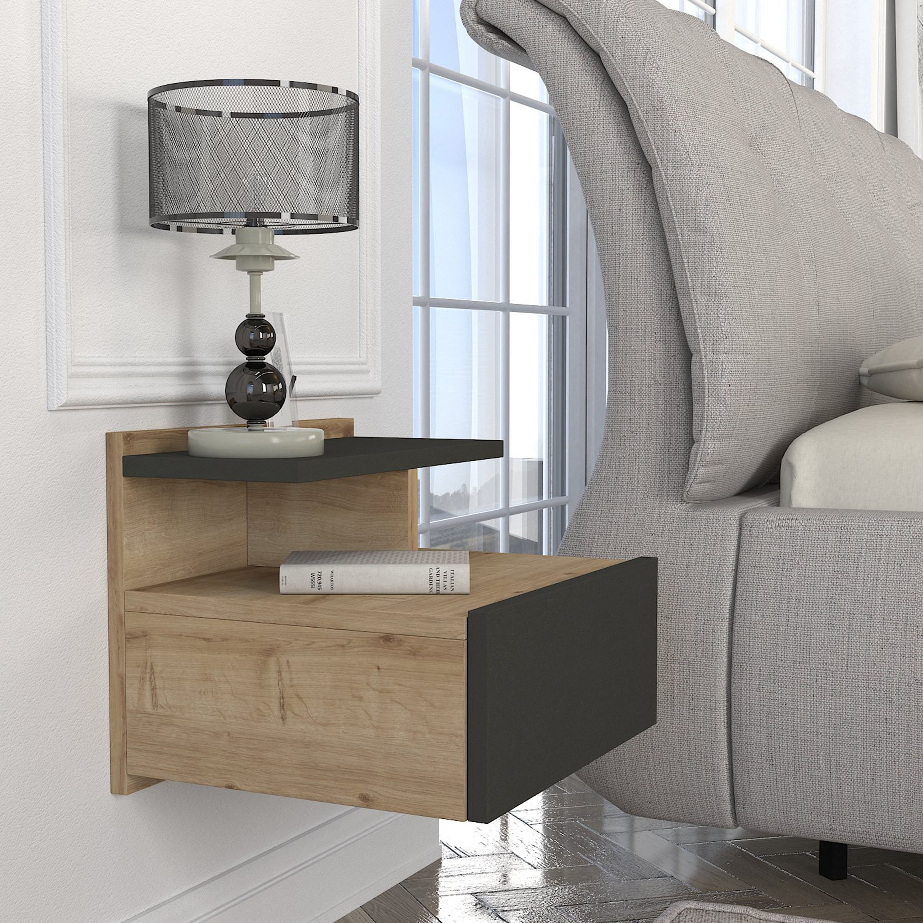 طاولة سرير جانبية تُثبت على الحائط من مودوليكس سيسنا-hbxbedroom-nightstands-image-4