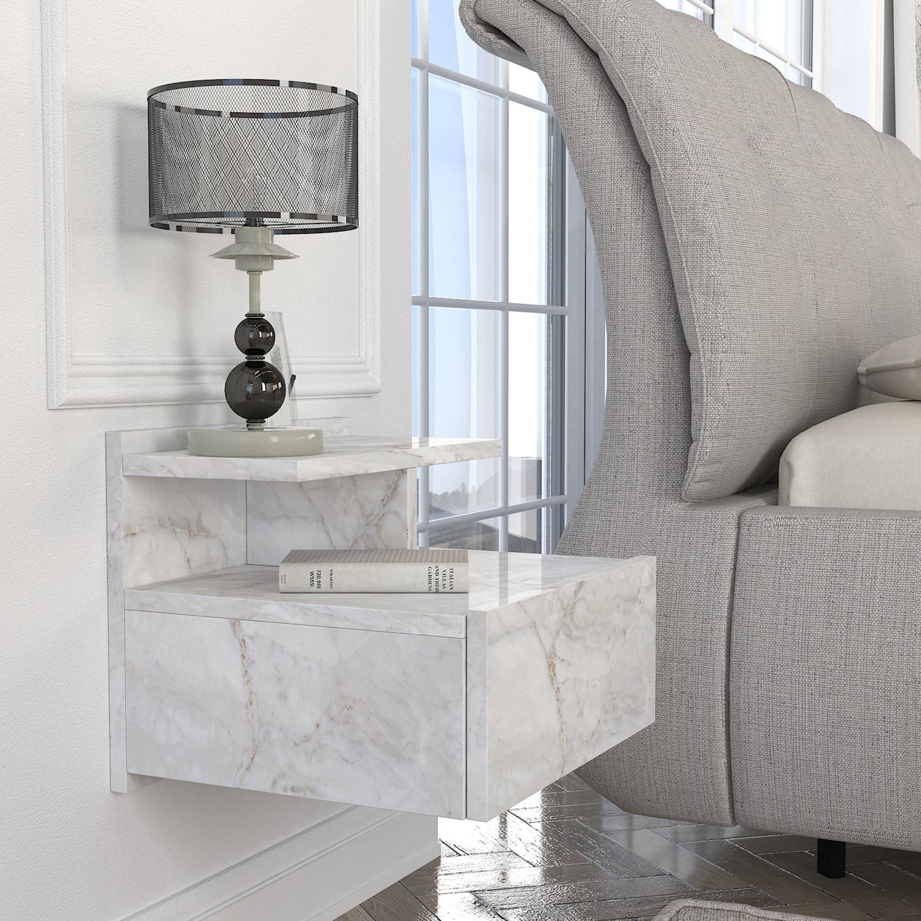 Modulix Cesna Wall Mounted Nightstand Side Table-hbxbedroom-nightstands-image-4