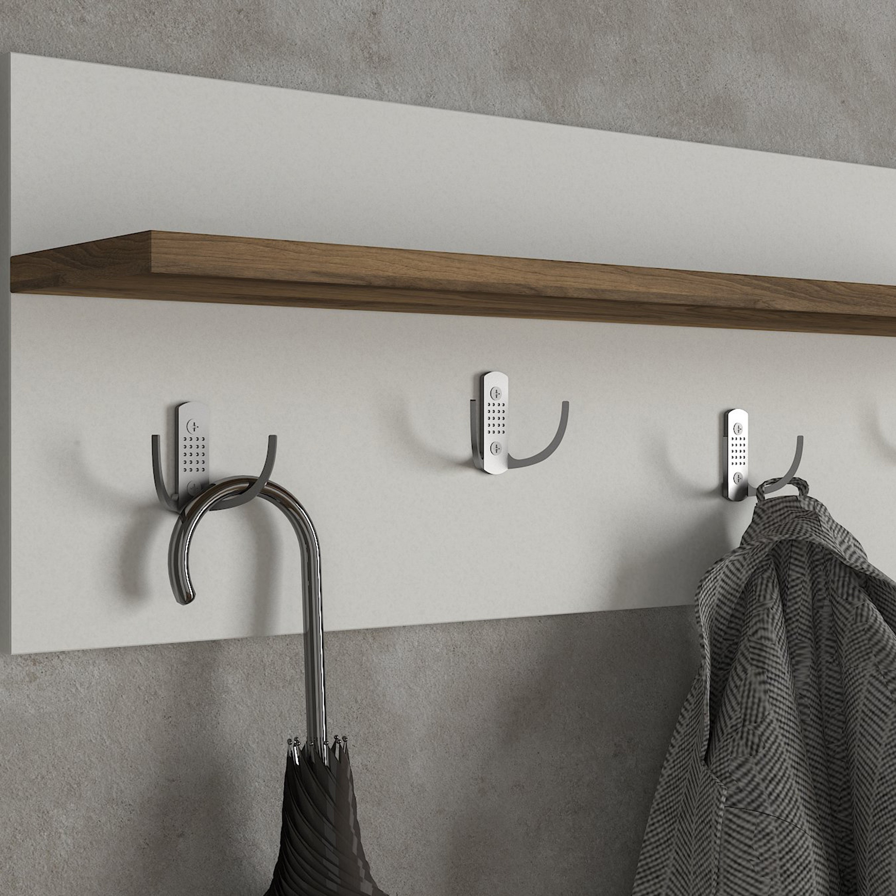خزانة بابين مع رفوف معاطف تُثبت على الحائط من مودوليكس لورس-hbxdecorandfurnishings-bathroomaccessories-bathroomstorage-image-3