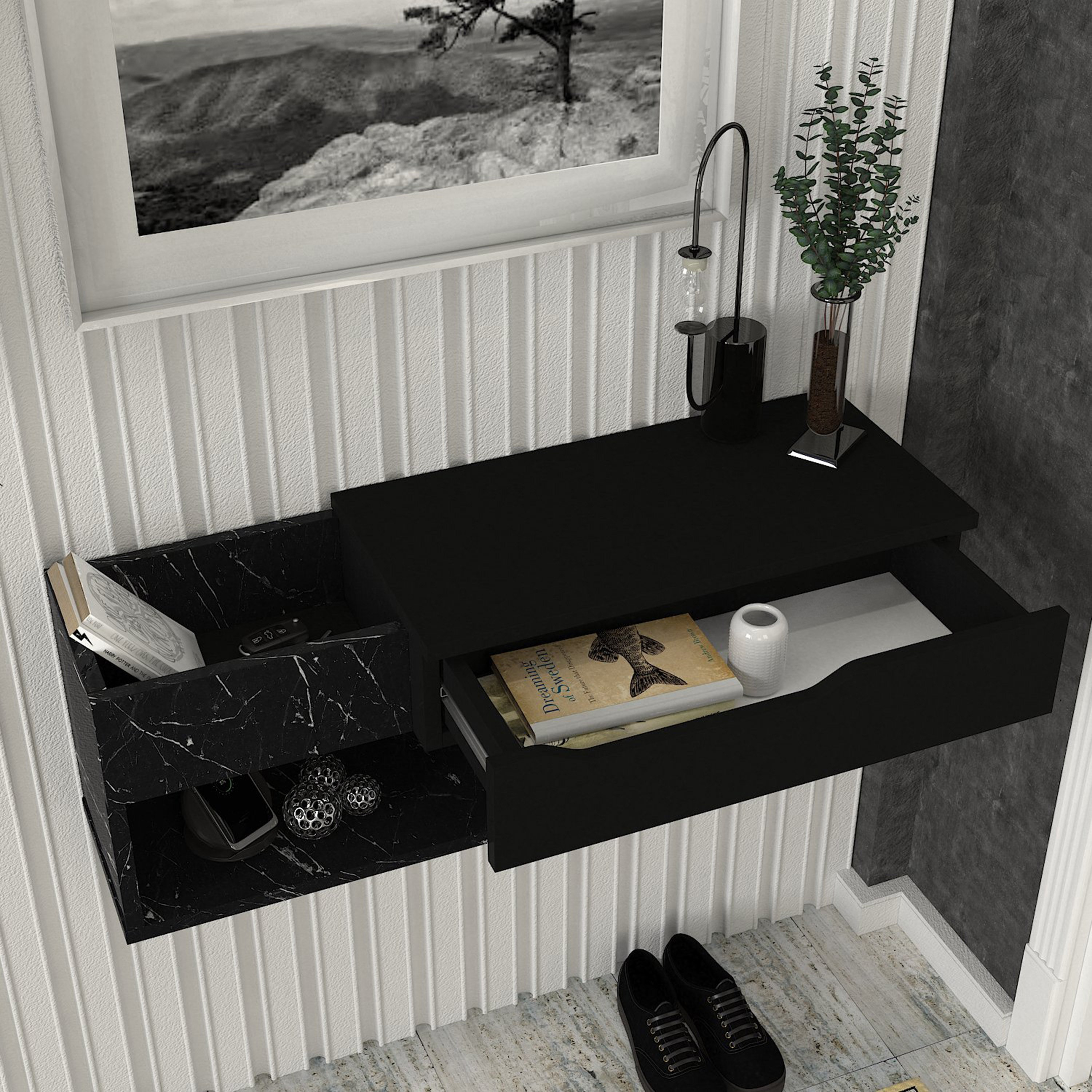 تسريحة تُثبت على الحائط بدرج من مودوليكس بانتوس-hbxfurniture-bedroom-dressersandmirrors-image-3