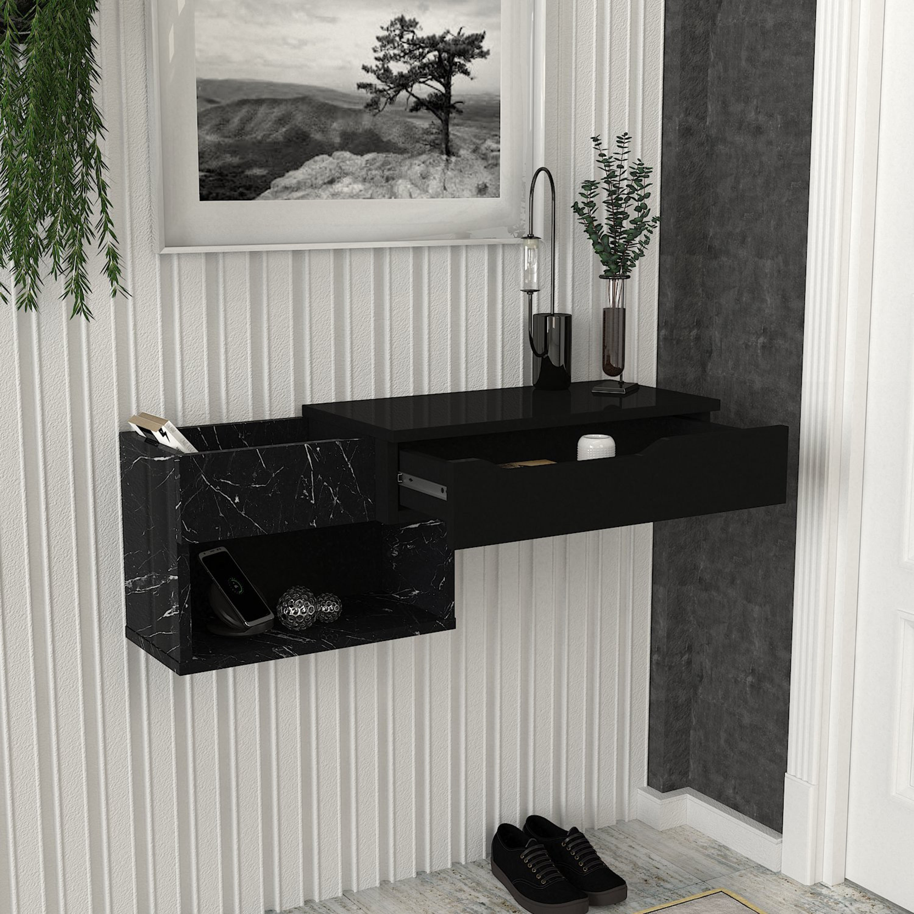 تسريحة تُثبت على الحائط بدرج من مودوليكس بانتوس-hbxfurniture-bedroom-dressersandmirrors-image-4