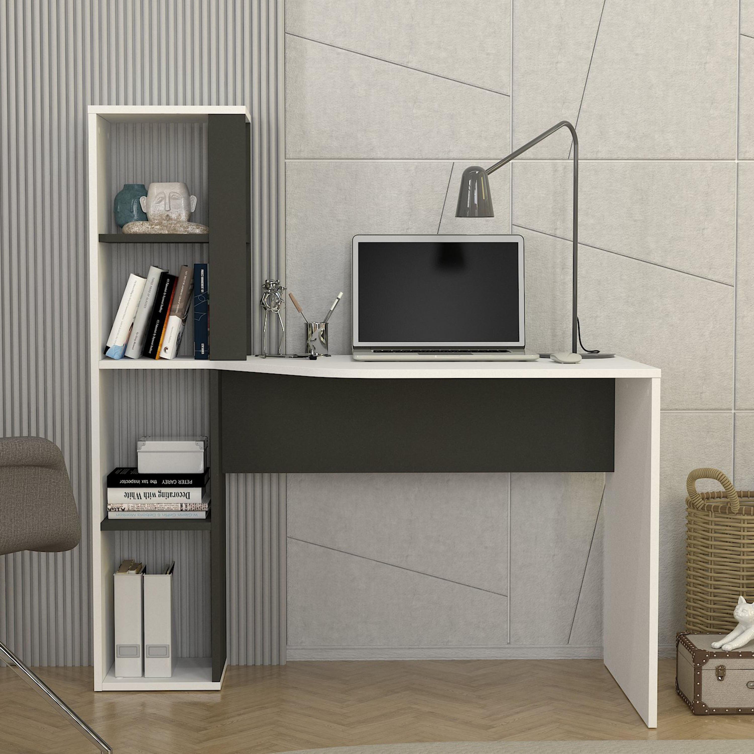 Modulix Ester Study Desk with Bookcase-hbxfurniture-office-desks-image-1
