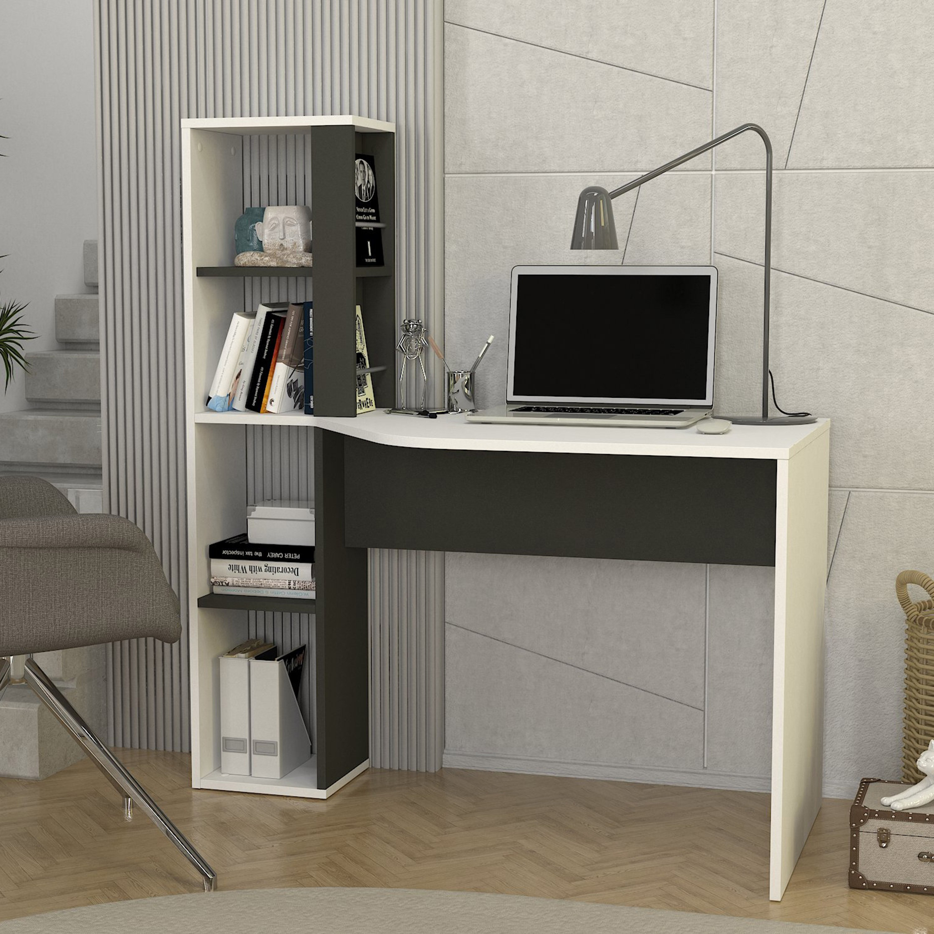 Modulix Ester Study Desk with Bookcase-hbxfurniture-office-desks-image-2
