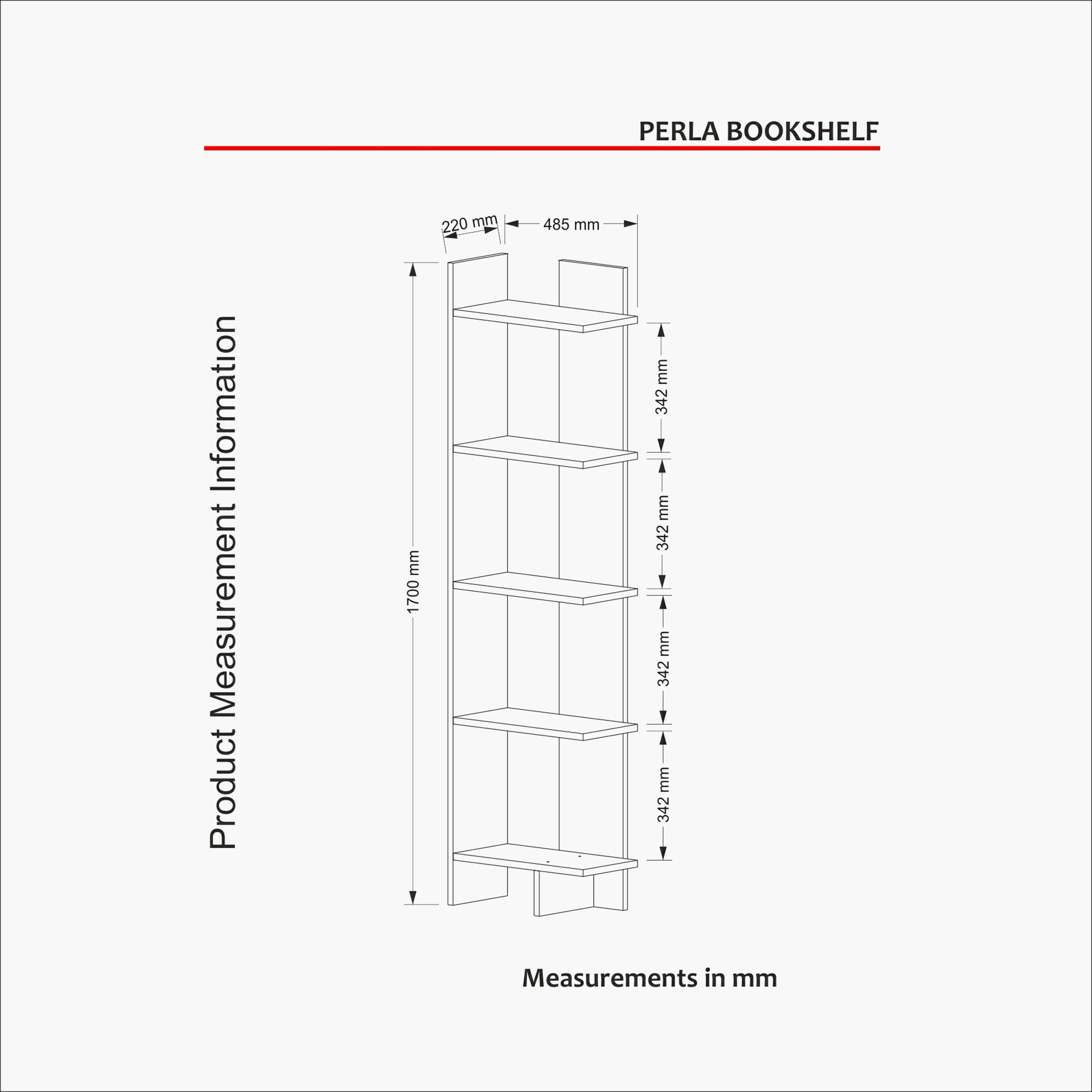خزانة كتب 5 مستويات من مودوليكس بيرلا-hbxfurniture-office-bookcases-image-5