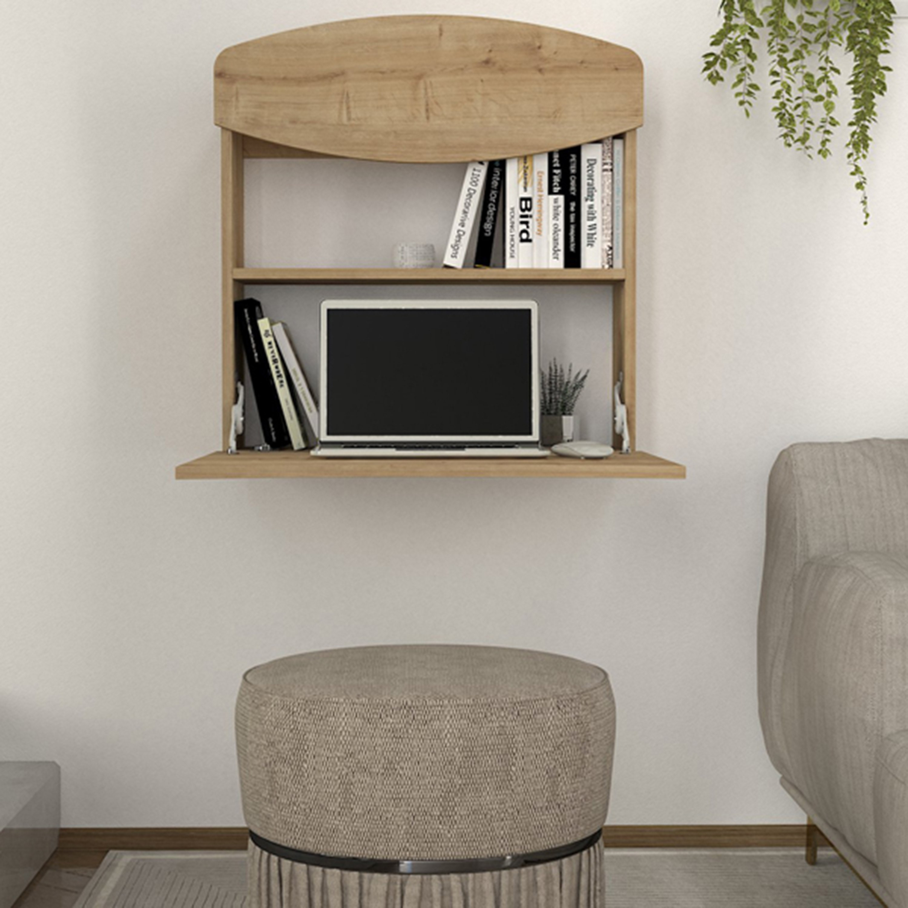 Modulix Kiosk Curve Wall Mounted Laptop Desk-hbxfurniture-office-desks-image-1