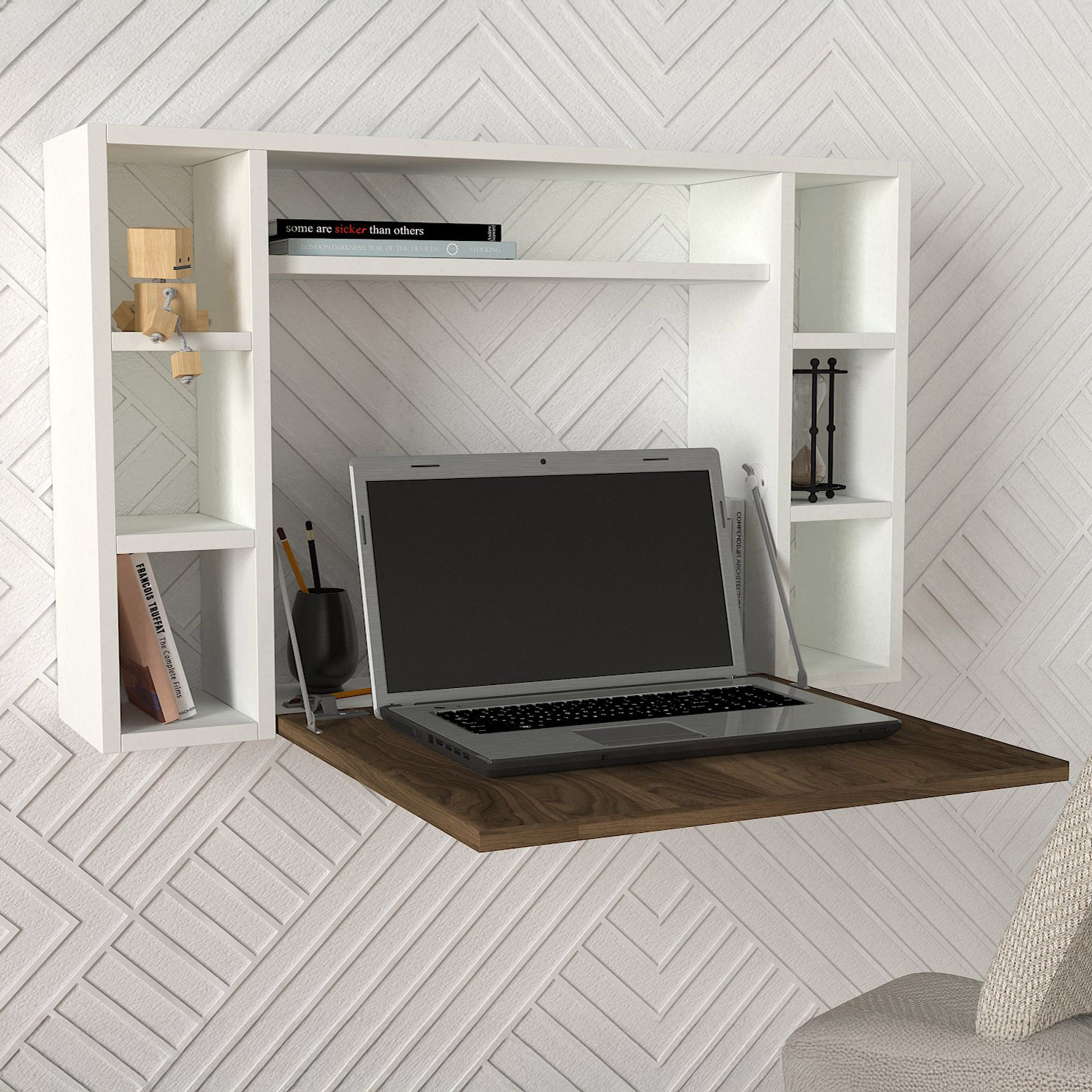 مكتب دراسة برف يُثبت على الحائط من مودوليكس كيوسك-hbxfurniture-office-desks-image-1