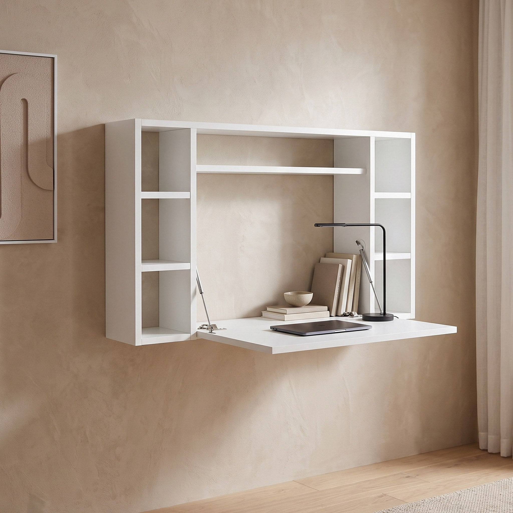 Modulix Kiosk Shelf Wall Mounted Study Desk-hbxfurniture-office-desks-image-1