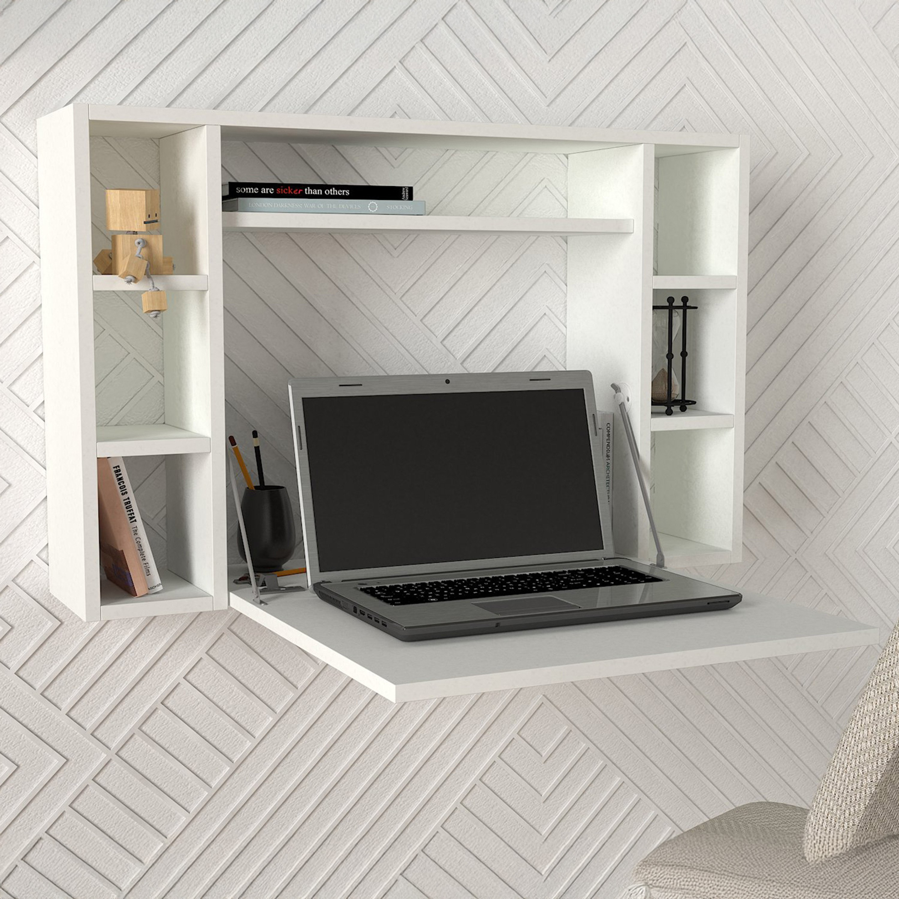 Modulix Kiosk Shelf Wall Mounted Study Desk-hbxfurniture-office-desks-image-2