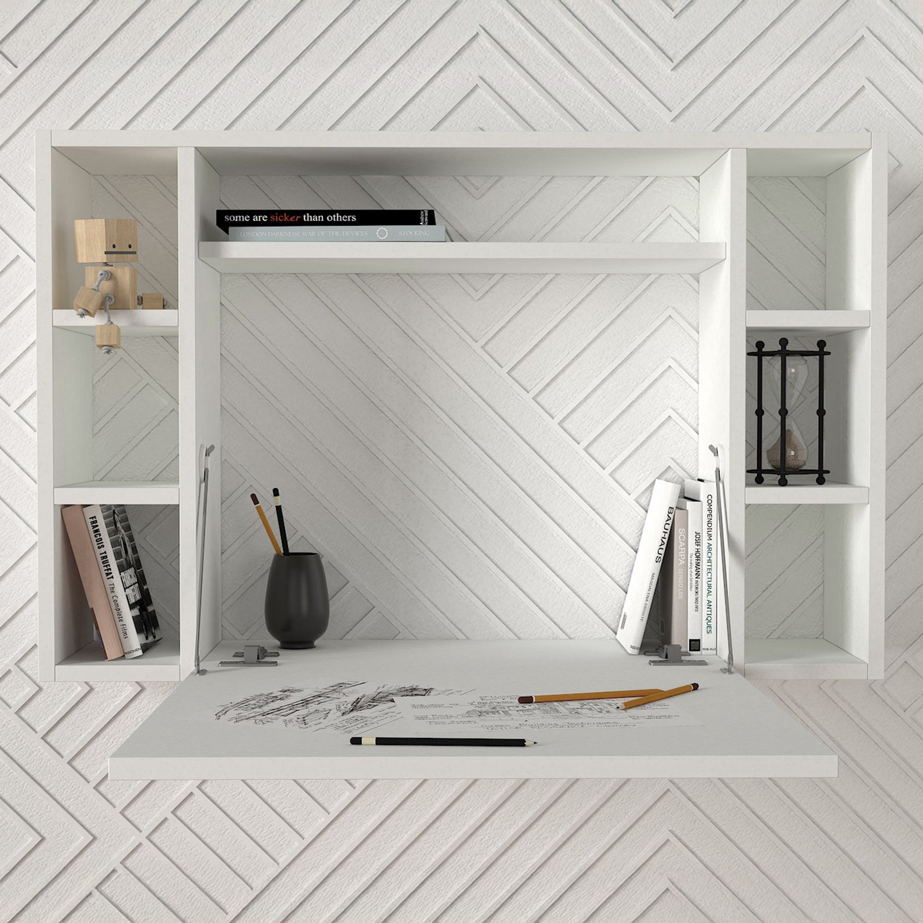 Modulix Kiosk Shelf Wall Mounted Study Desk-hbxfurniture-office-desks-image-4