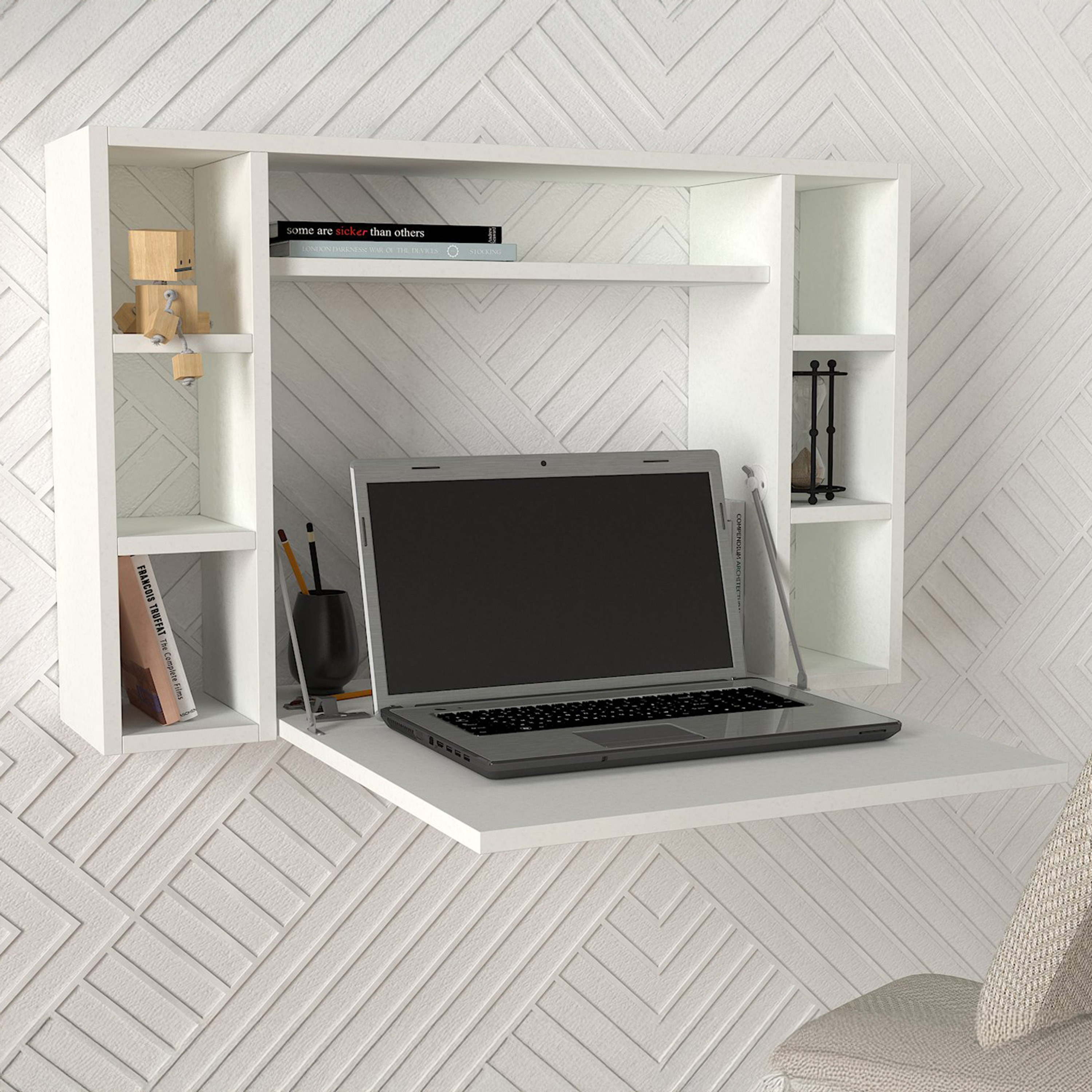 مكتب دراسة برف يُثبت على الحائط من مودوليكس كيوسك-hbxfurniture-office-desks-image-1