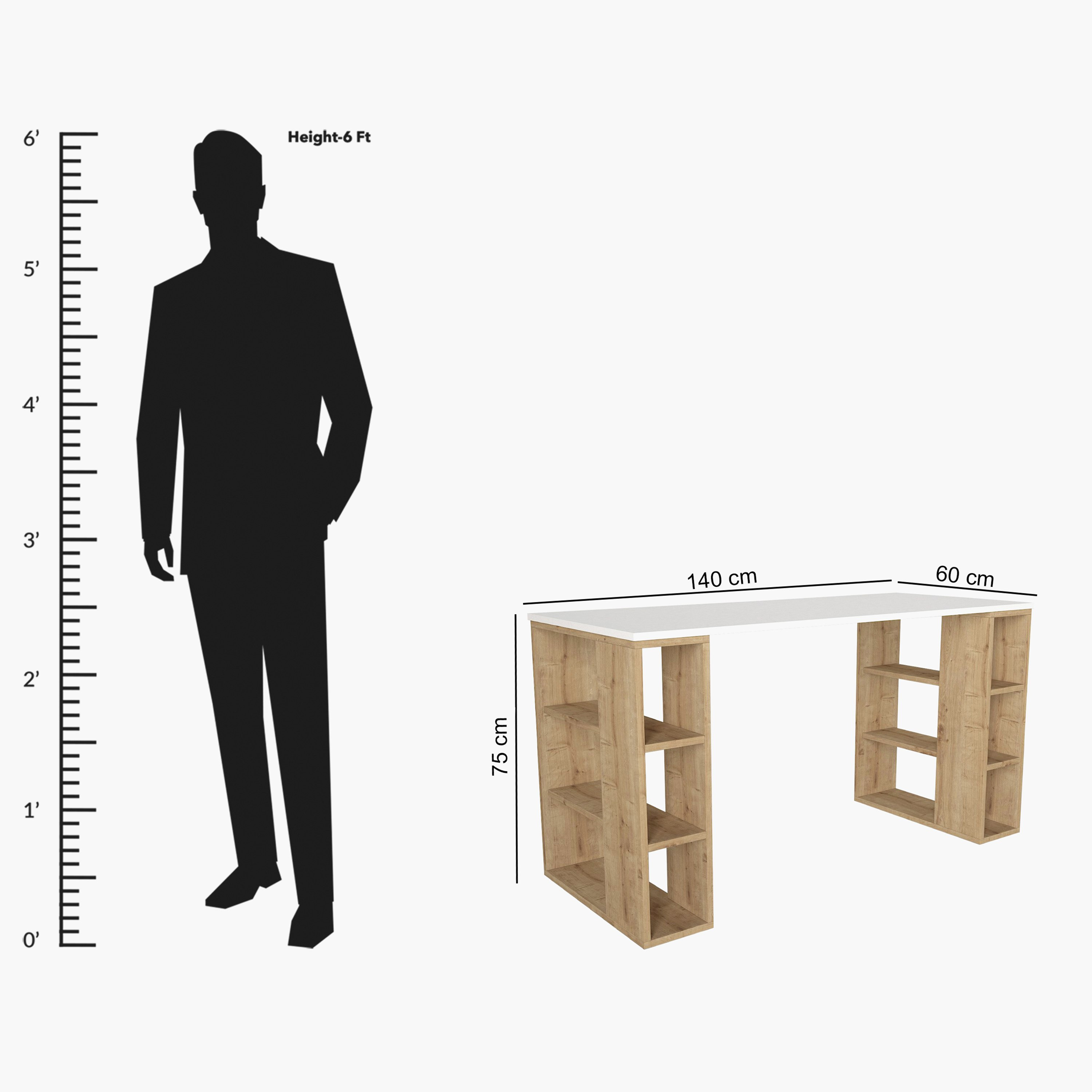 مكتب دراسة مع خزانة كتب من مودوليكس ليوناردو-hbxfurniture-office-desks-image-9