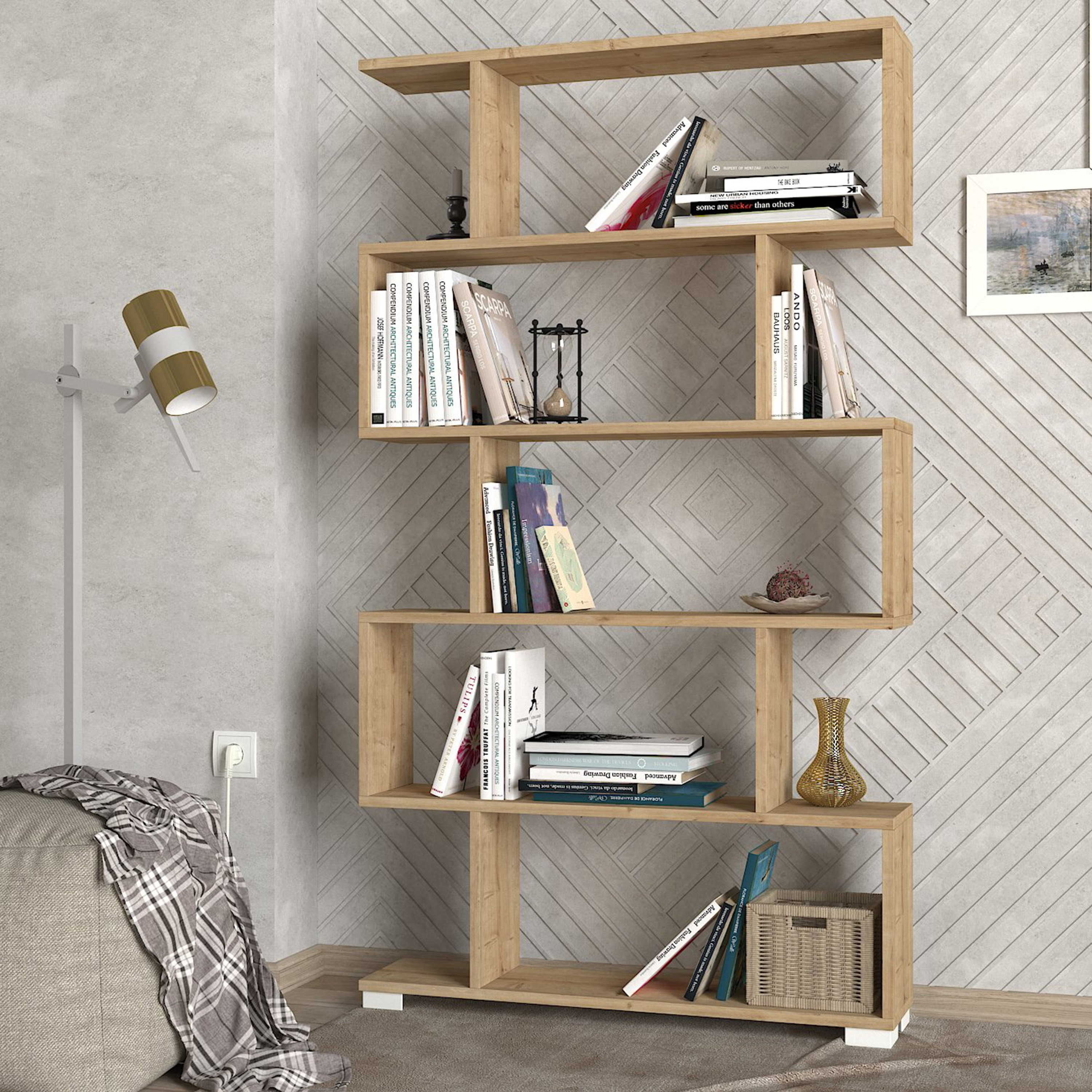 خزانة كتب بتصميم متعرج من مودوليكس بلوك-hbxfurniture-office-bookcases-image-1