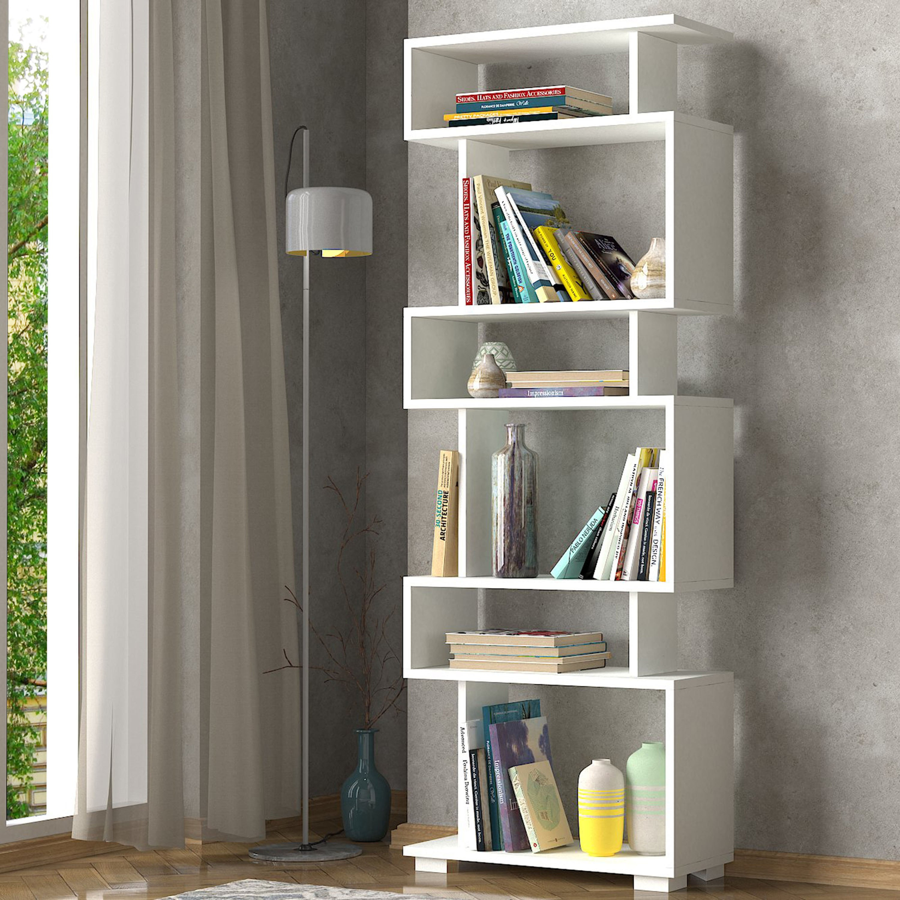 خزانة كتب بتصميم متعرج ضيّق من مودوليكس بلوك-hbxfurniture-office-bookcases-image-2